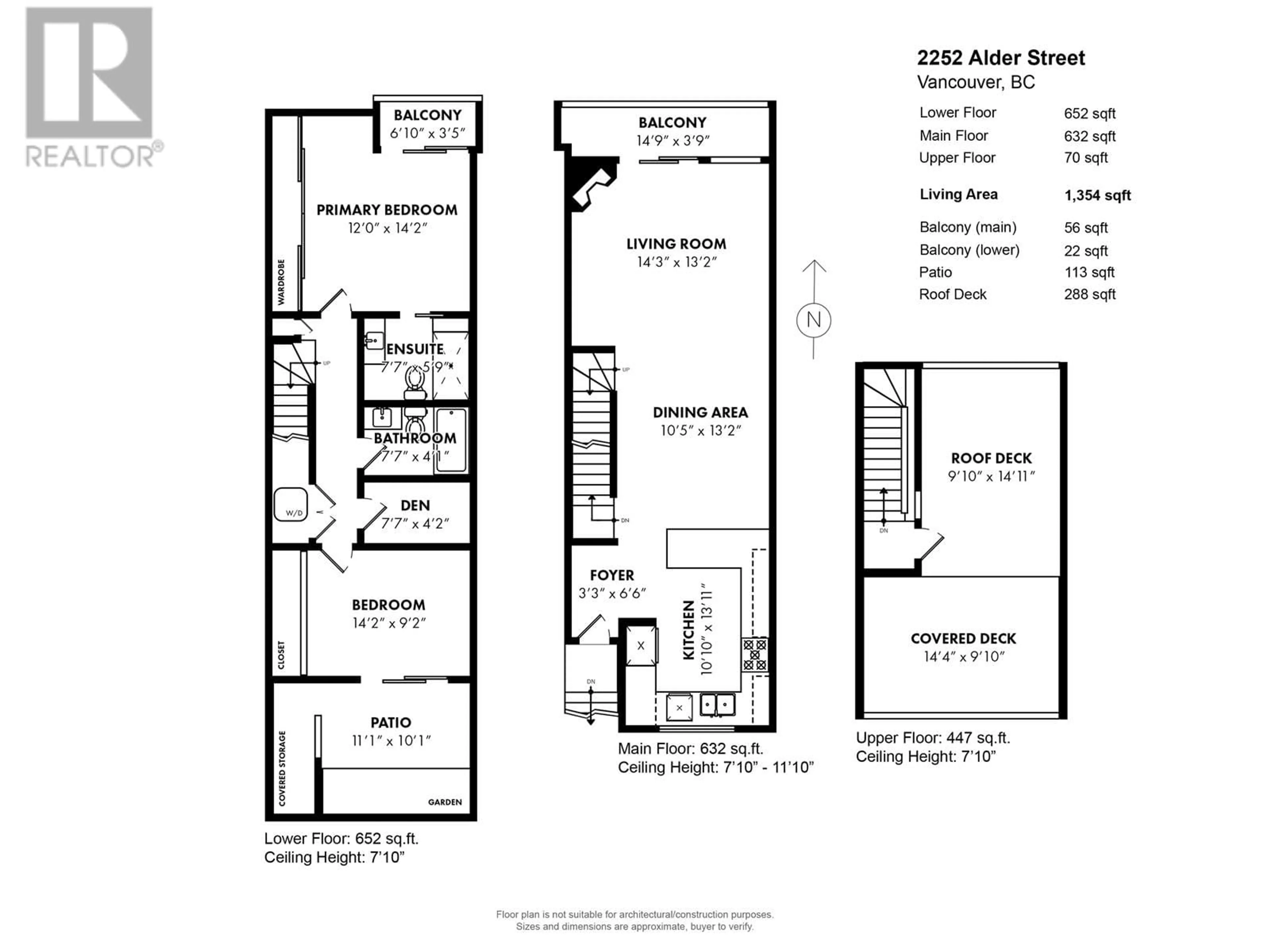 Floor plan for 2252 ALDER STREET, Vancouver British Columbia V6H2R9
