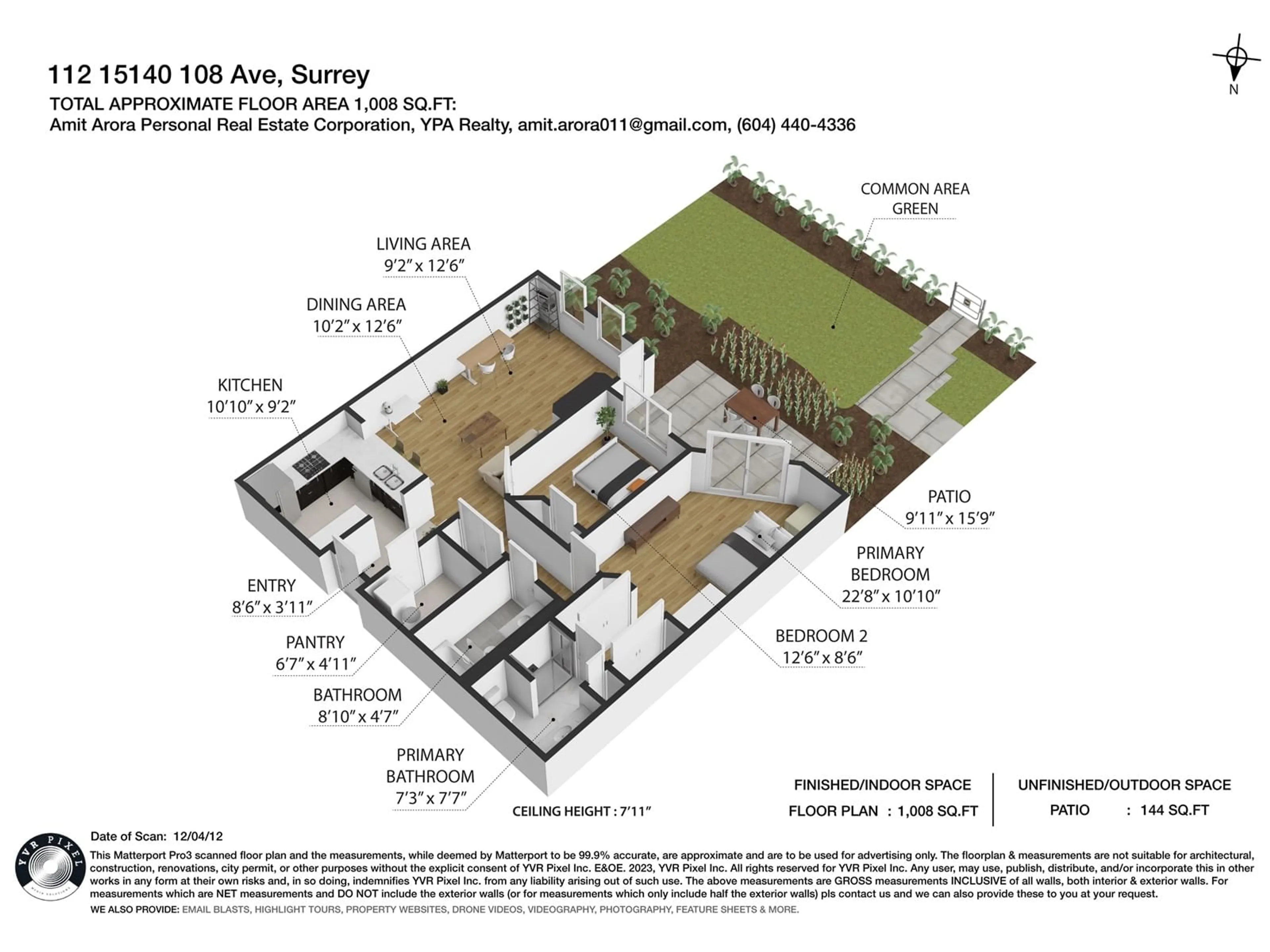 Floor plan for 112 - 15140 108, Surrey British Columbia V3R0T9
