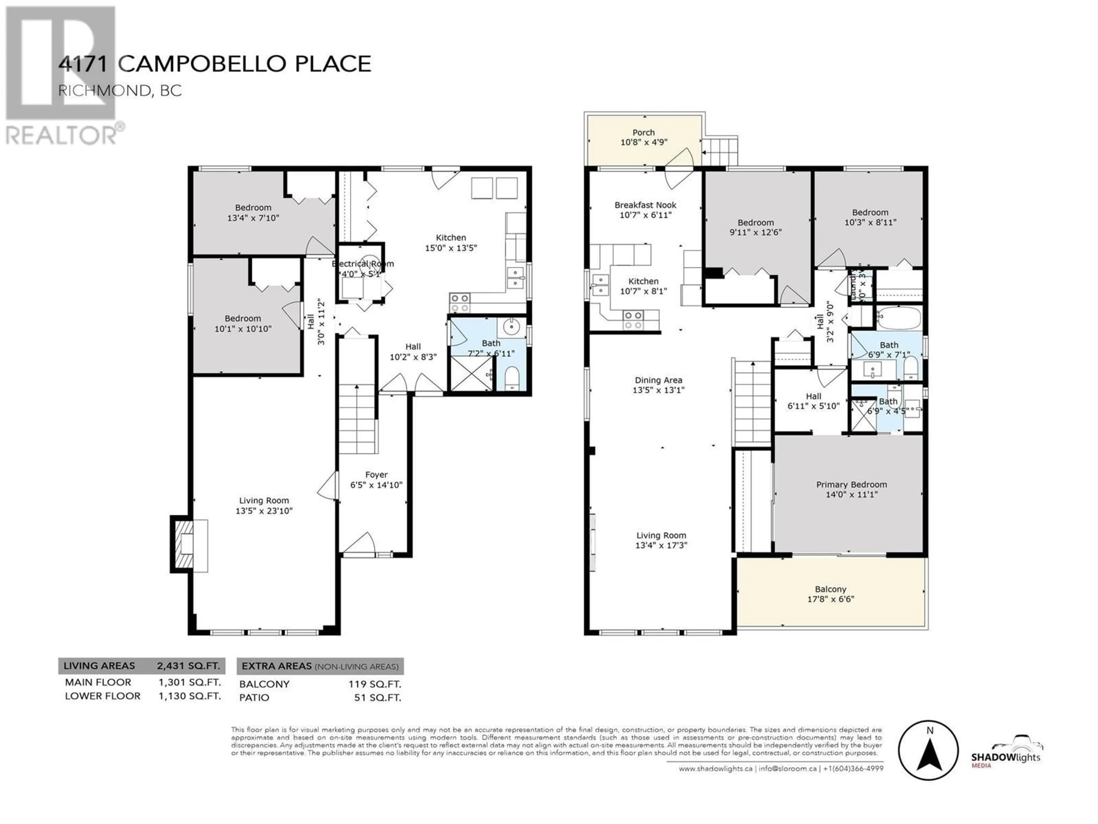 Floor plan for 4171 CAMPOBELLO PLACE, Richmond British Columbia V7E5G5