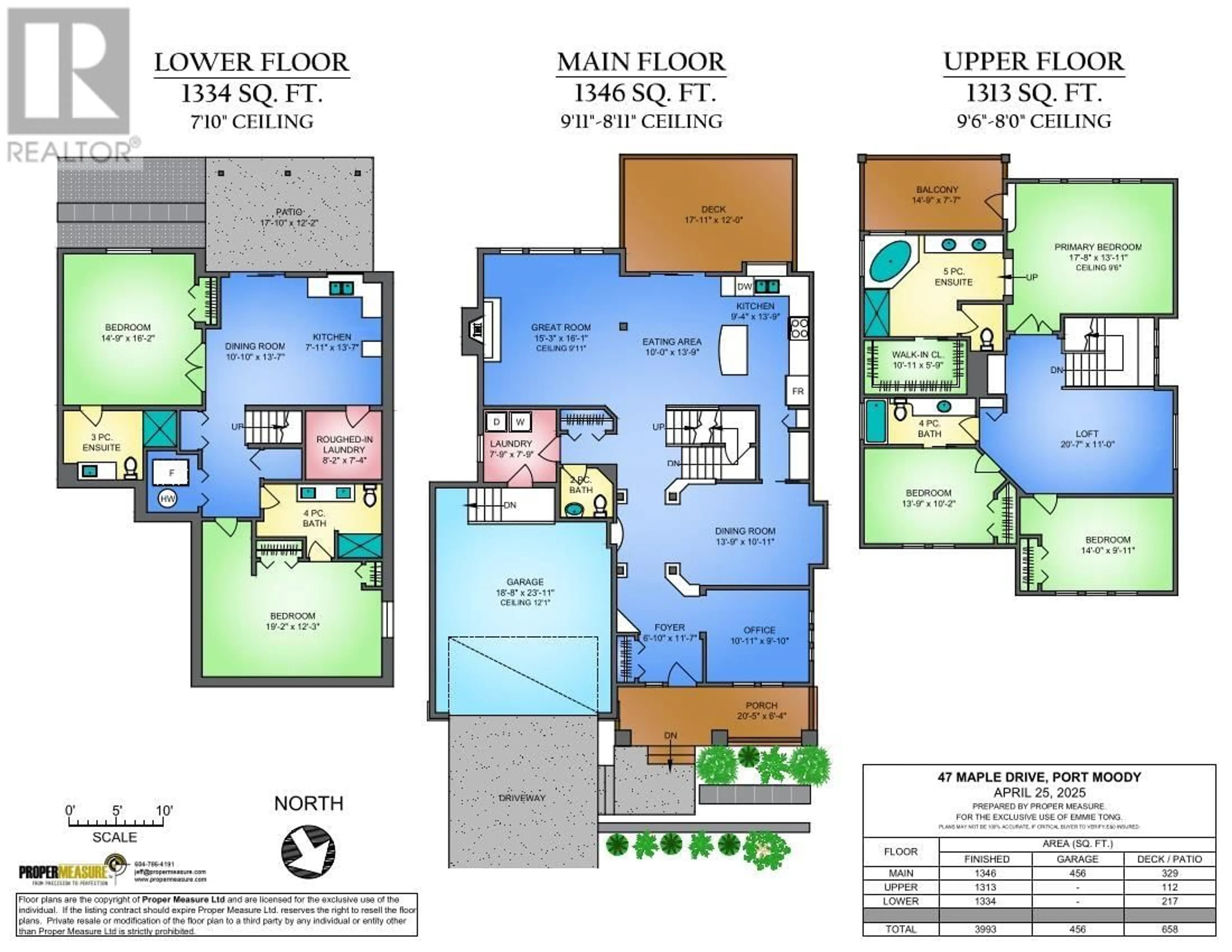 Floor plan for 47 MAPLE DRIVE, Port Moody British Columbia V3H5M8