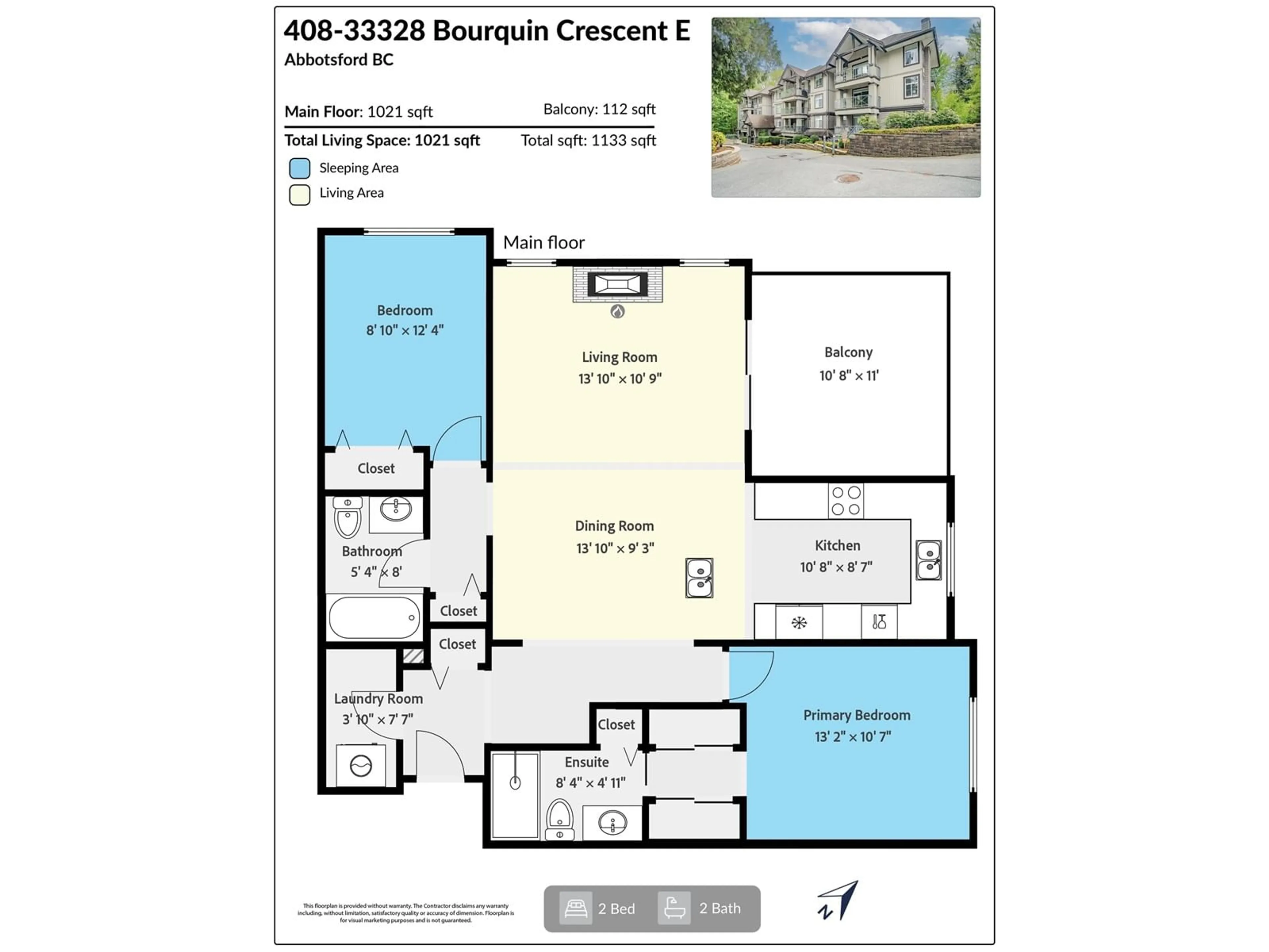 Floor plan for 408 - 33328 BOURQUIN EAST, Abbotsford British Columbia V2S1Y1