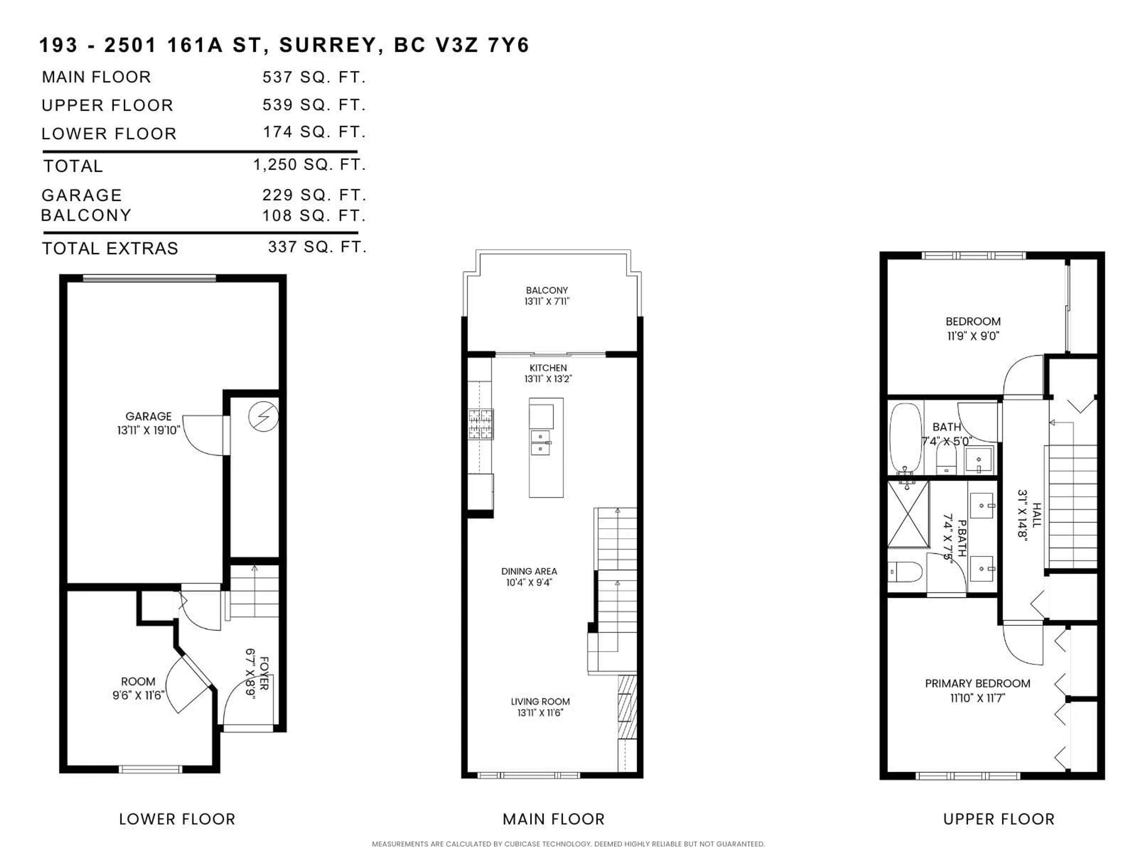 Floor plan for 193 - 2501 161A, Surrey British Columbia V3Z7Y6