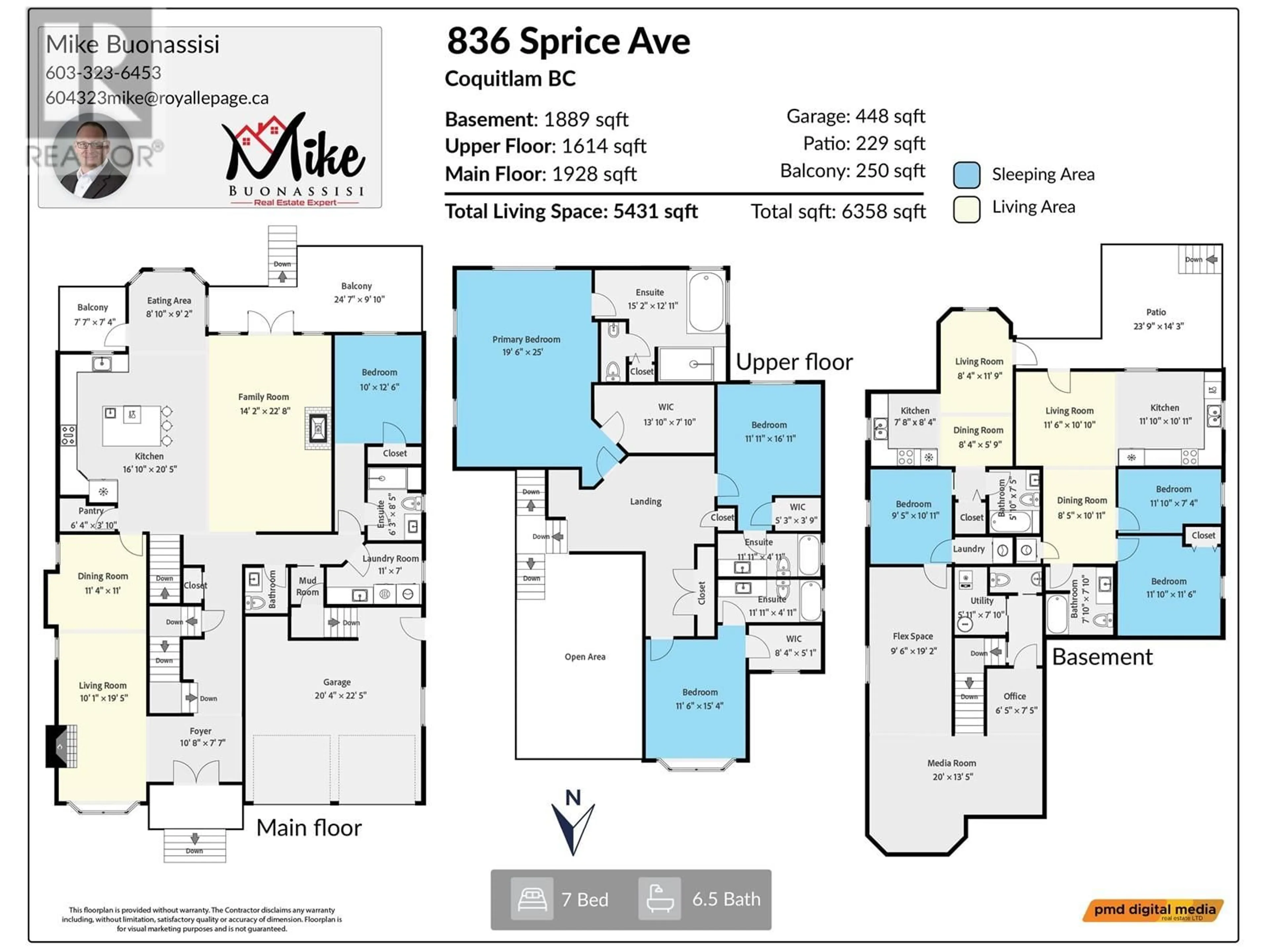 Floor plan for 836 SPRICE AVENUE, Coquitlam British Columbia V3J2P1