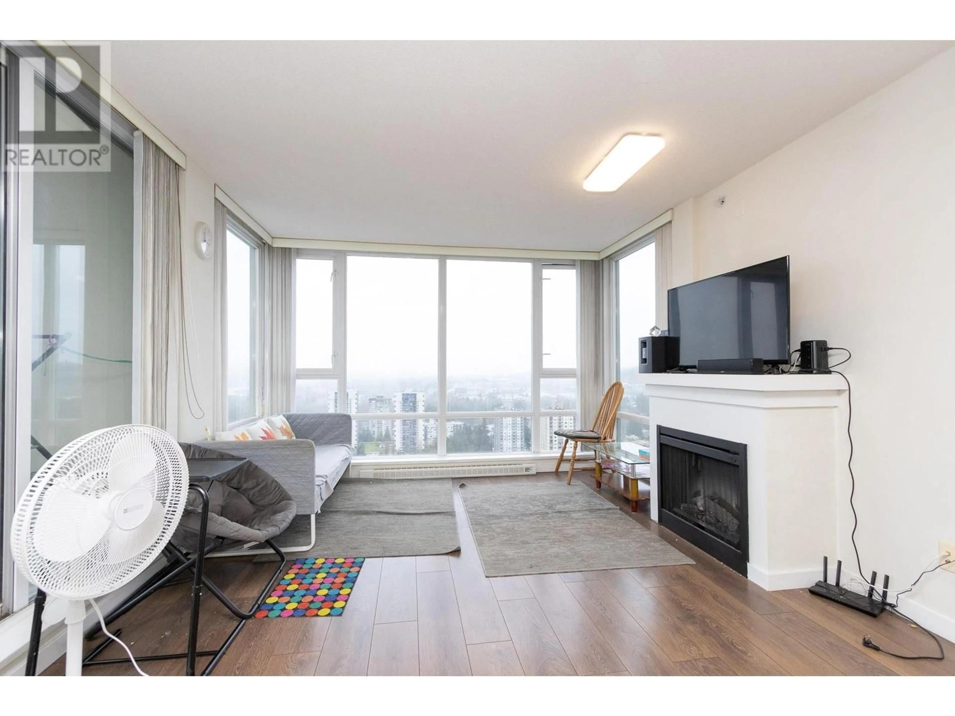 Living room with furniture, wood/laminate floor for 3105 - 9888 CAMERON STREET, Burnaby British Columbia V3J0A4