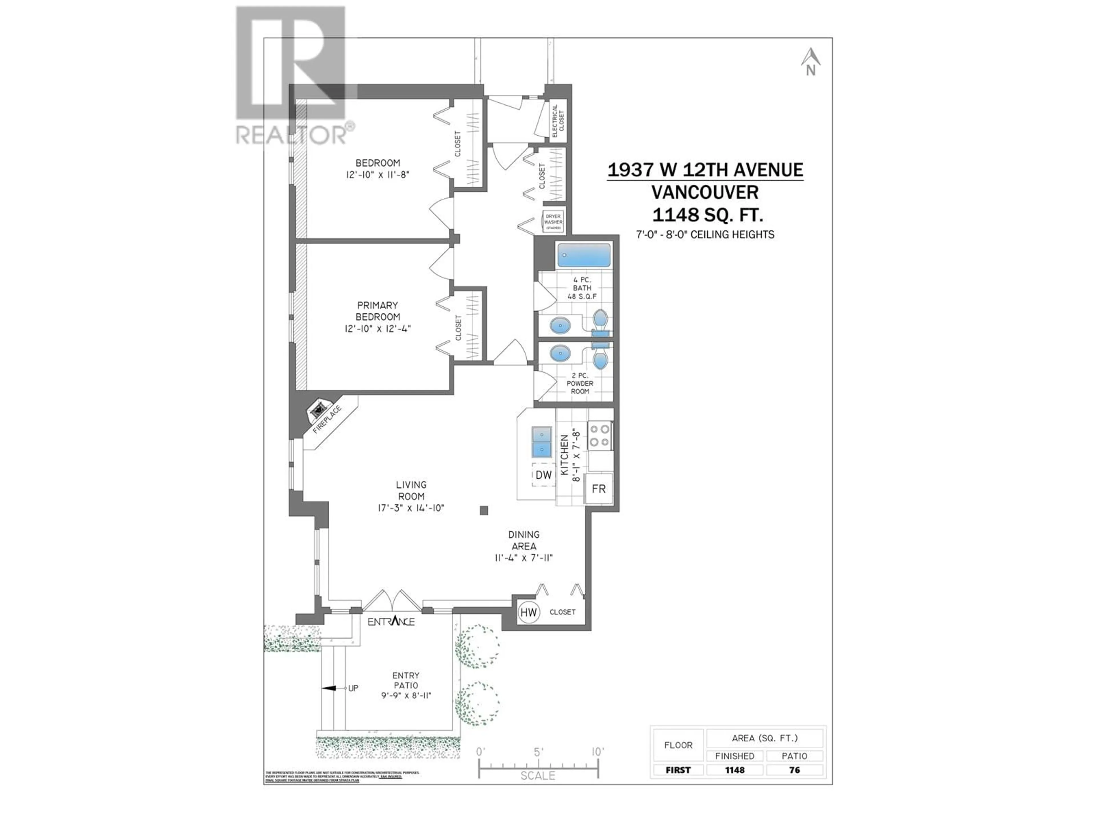 Floor plan for 1937 12TH AVENUE, Vancouver British Columbia V6J2G1