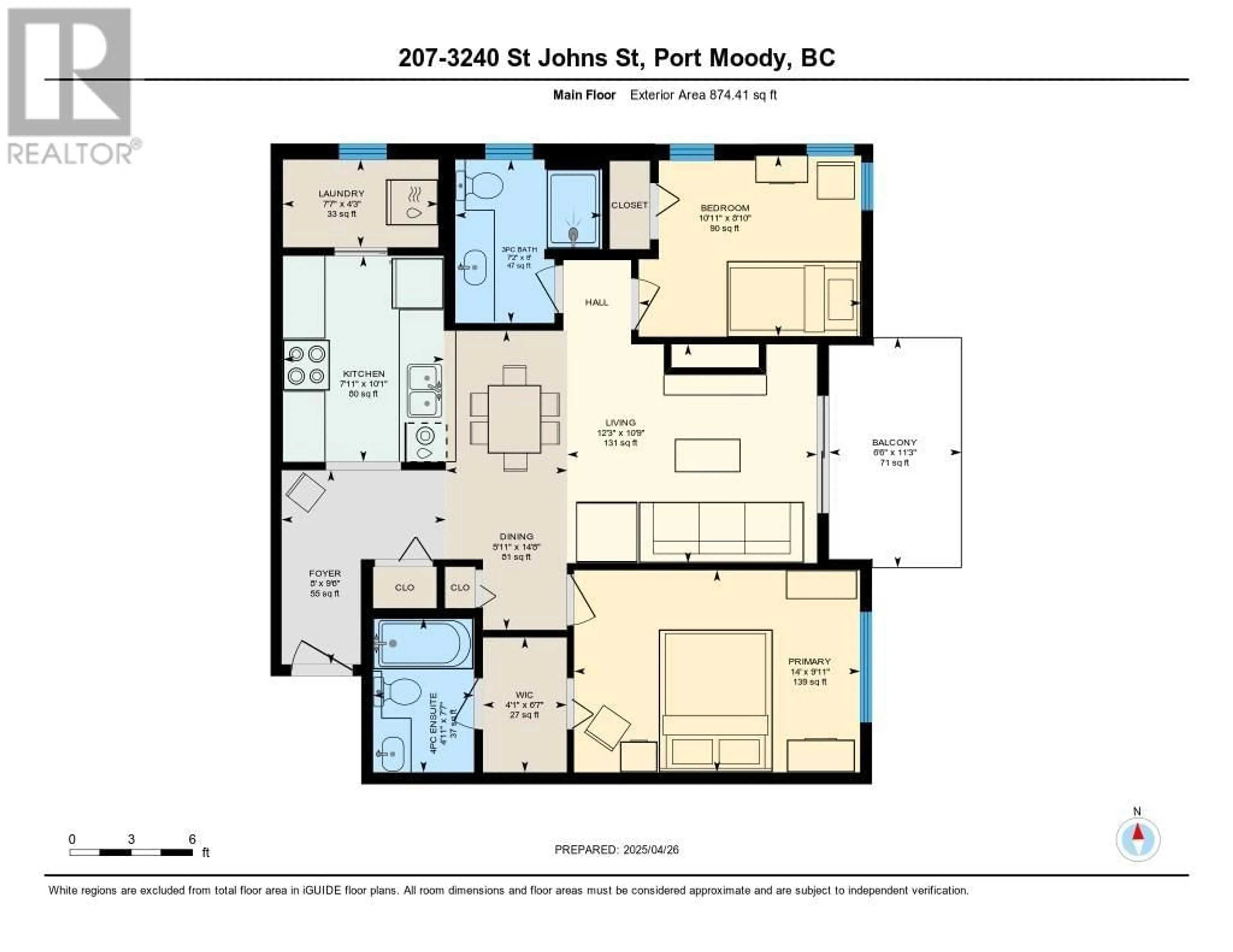Floor plan for 207 - 3240 ST JOHNS STREET, Port Moody British Columbia V3H0C1