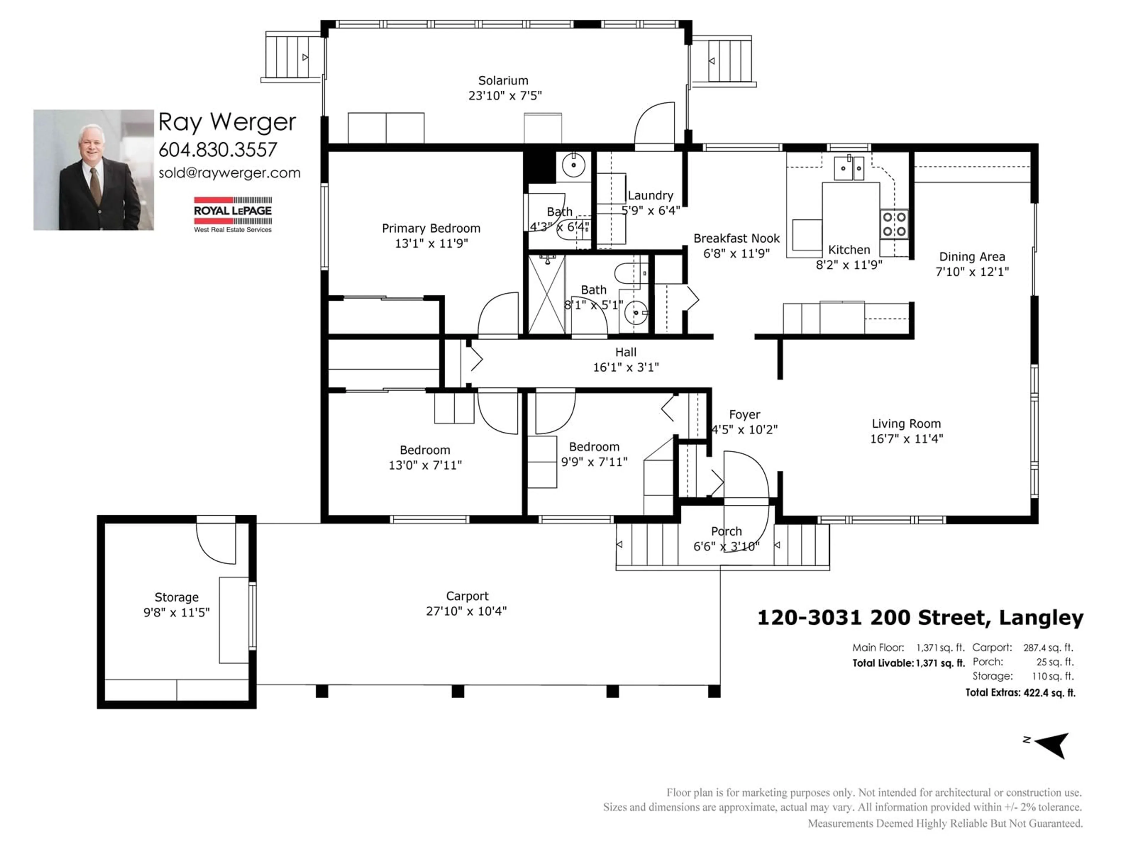 Floor plan for 120 - 3031 200, Langley British Columbia V2Z1N5