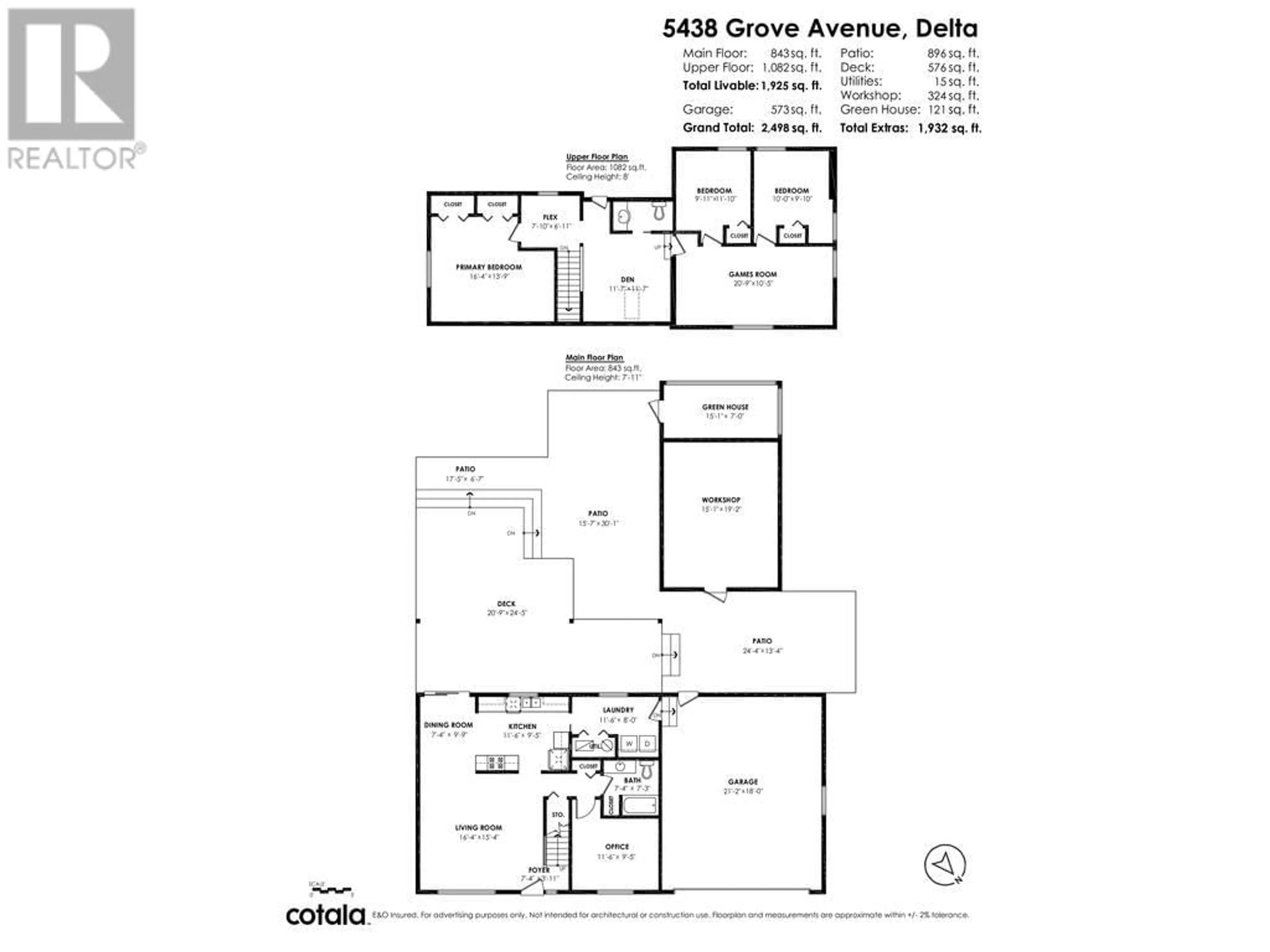 Floor plan for 5438 GROVE AVENUE, Delta British Columbia V4K2A7