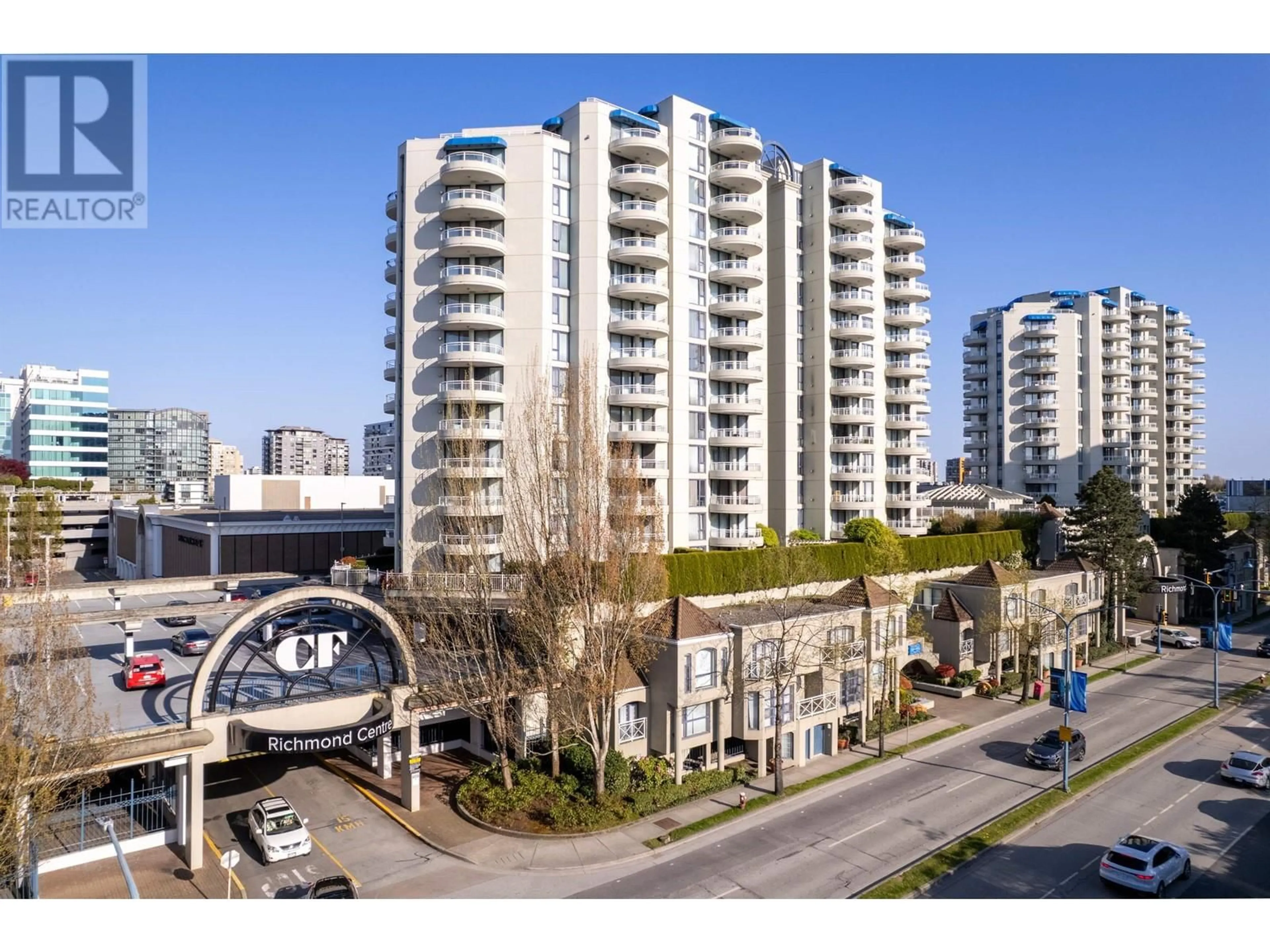 A pic from outside/outdoor area/front of a property/back of a property/a pic from drone, city buildings view from balcony for 803 - 6080 MINORU BOULEVARD, Richmond British Columbia V6Y4A7