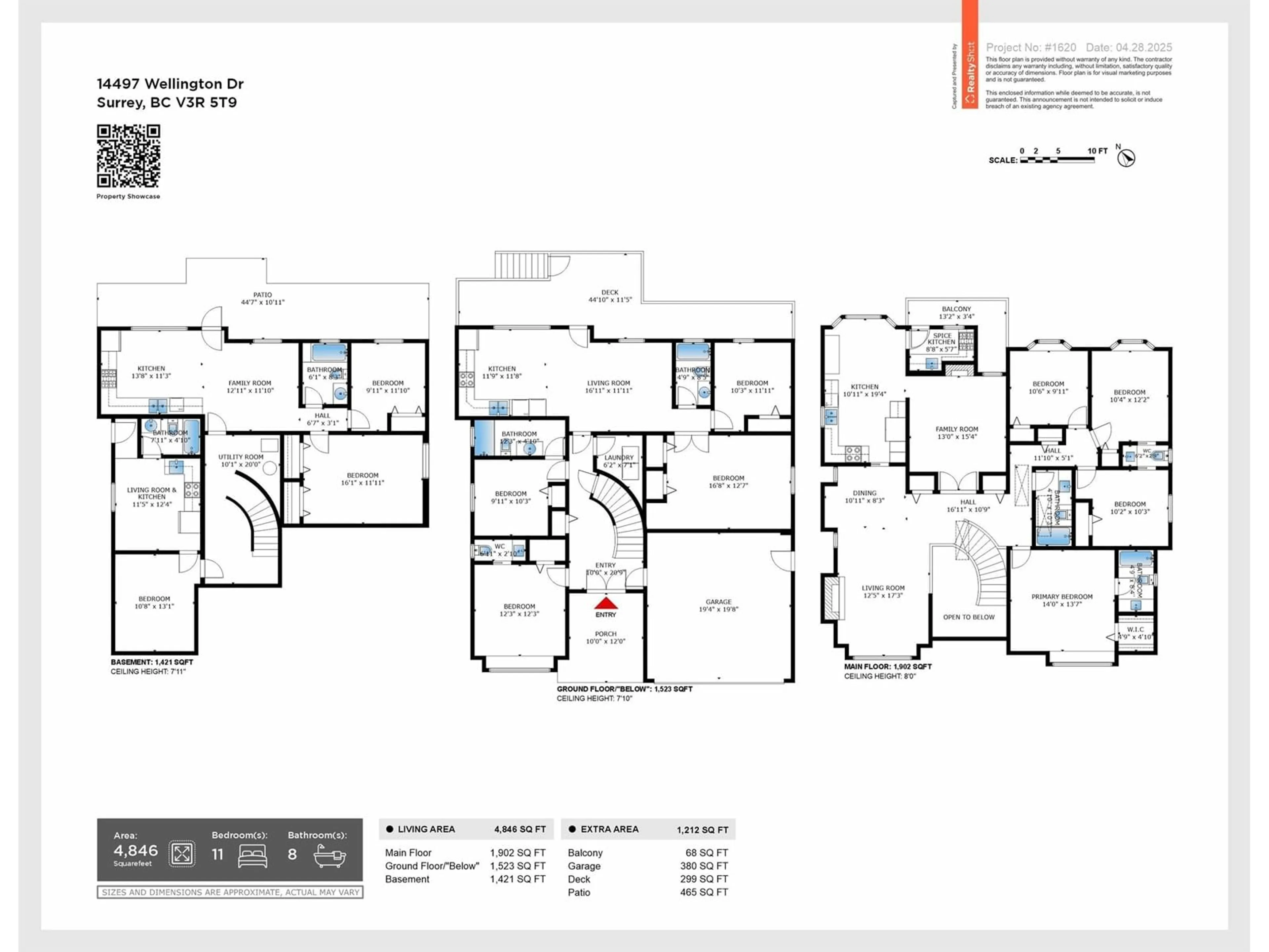 Floor plan for 14497 WELLINGTON, Surrey British Columbia V3R5T9