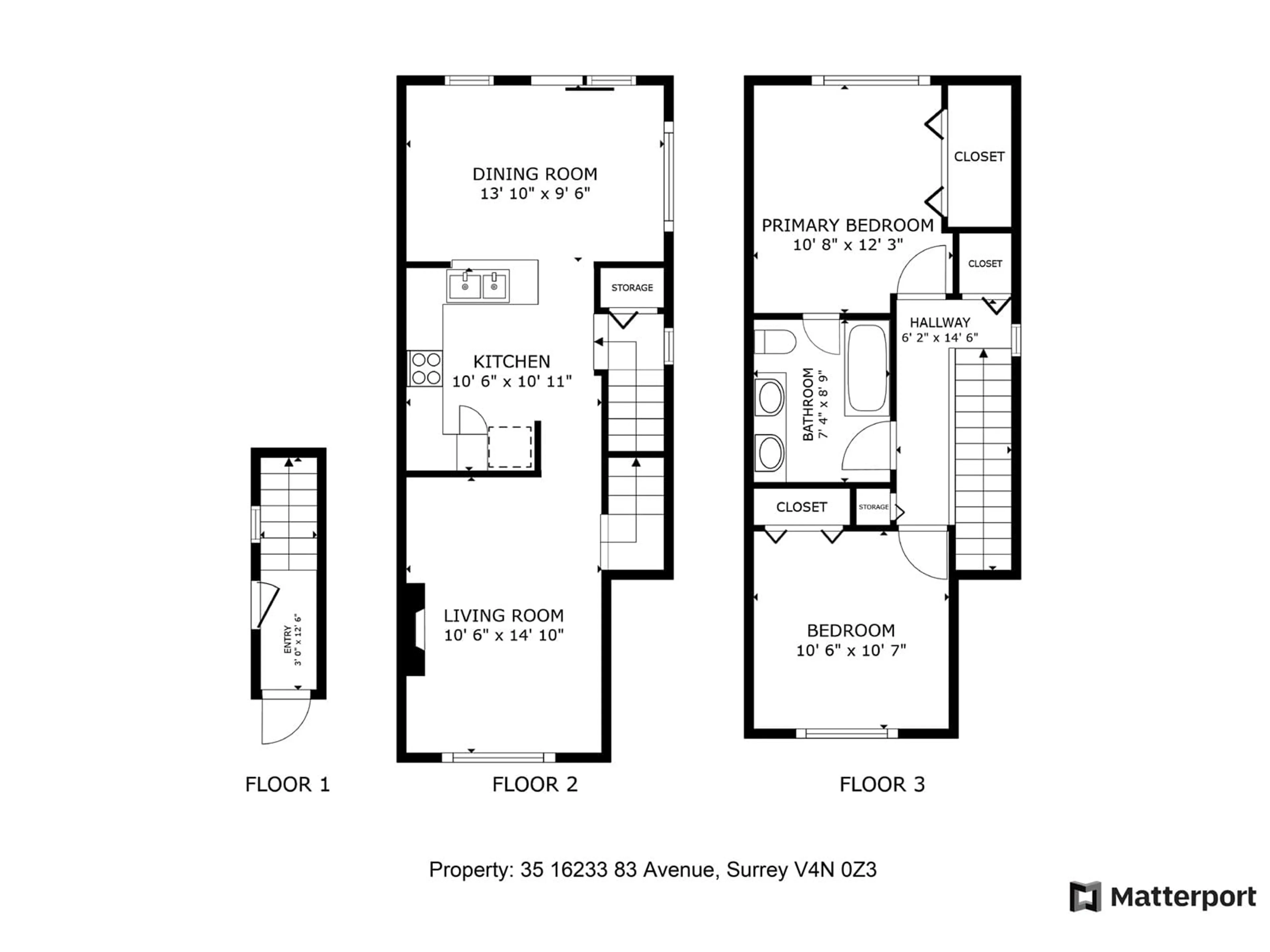 Floor plan for 35 - 16233 83, Surrey British Columbia V4N0Z3