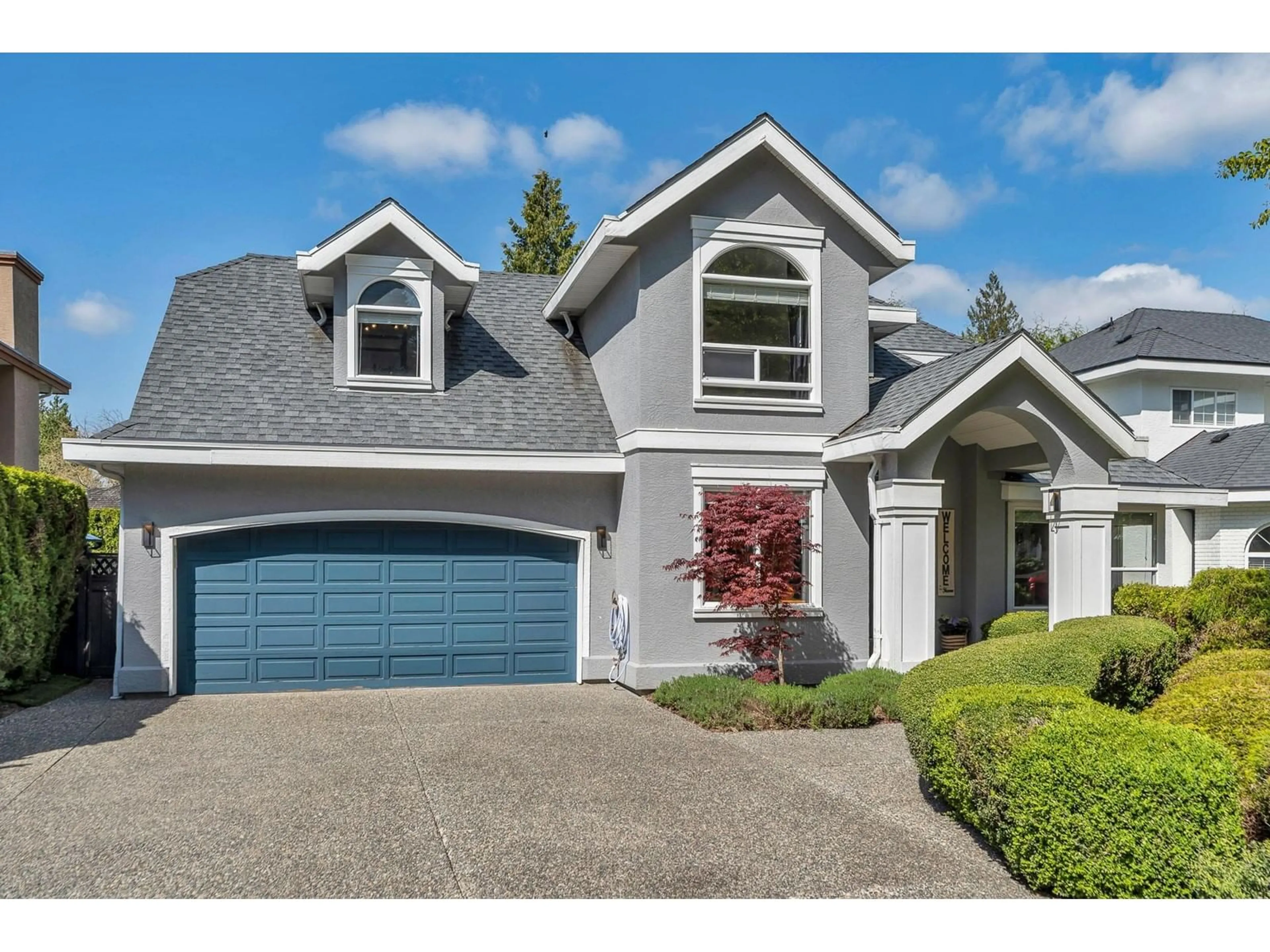Home with vinyl exterior material, street for 21137 43A, Langley British Columbia V3A8L8
