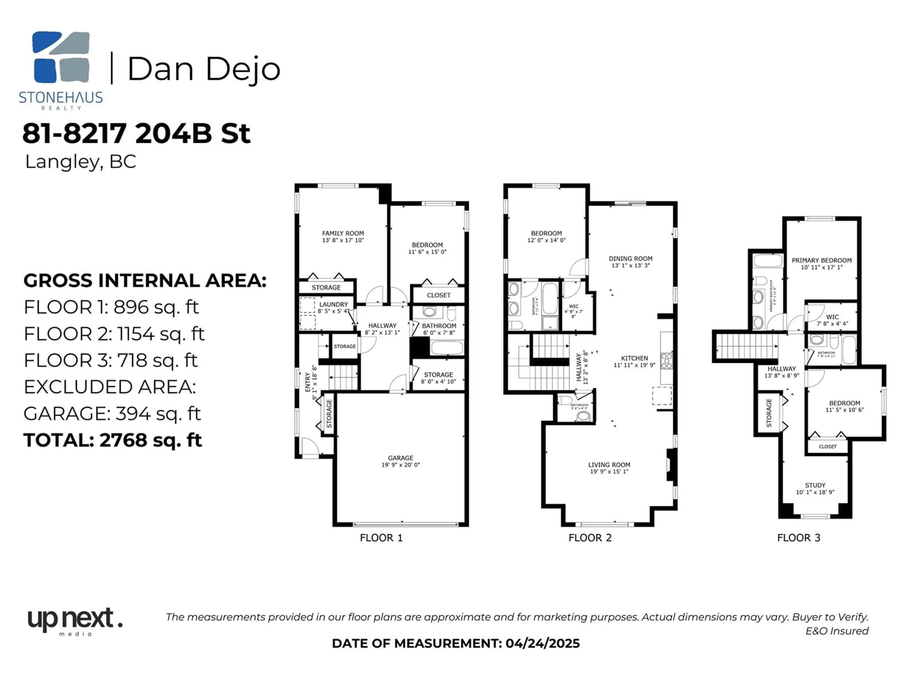 Floor plan for 81 - 8217 204B, Langley British Columbia V2Y0V6