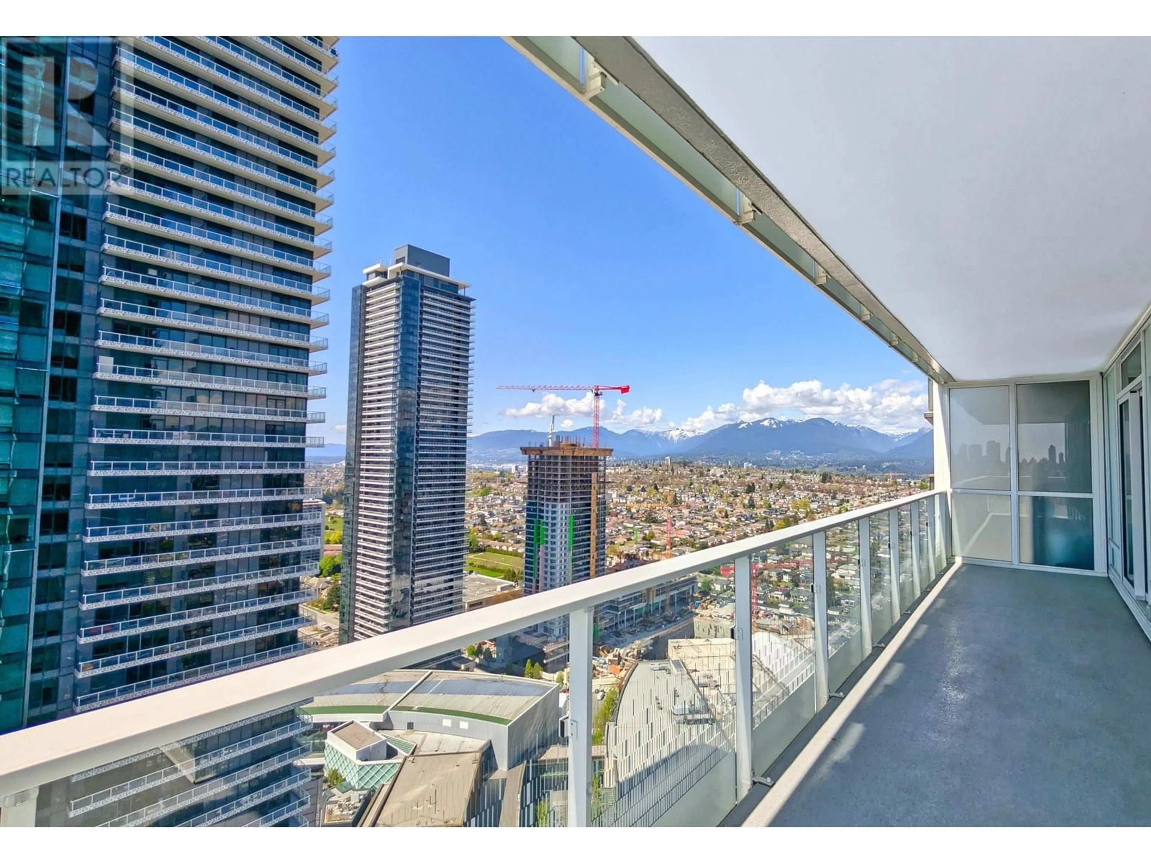 Balcony in the apartment, city buildings view from balcony for 3205 - 4650 BRENTWOOD BOULEVARD, Burnaby British Columbia V5C0M3
