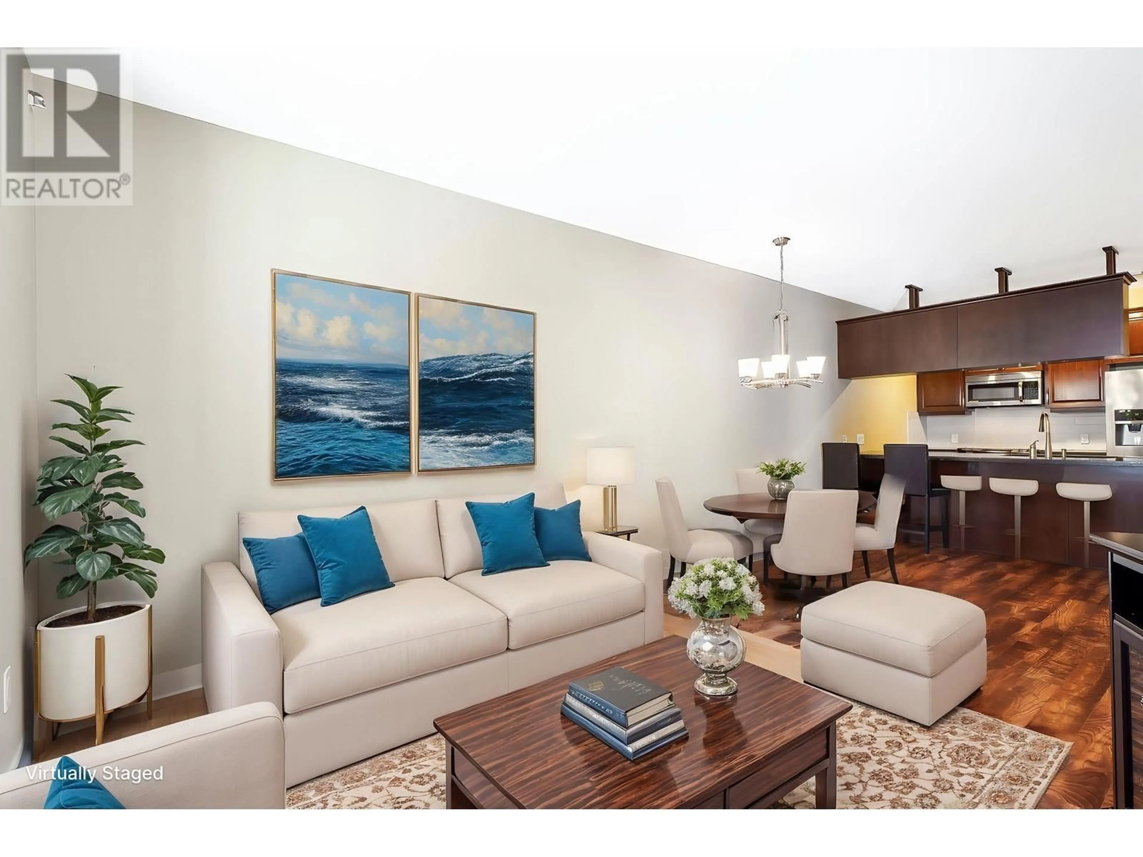 Living room with furniture, wood/laminate floor for 316 - 11887 BURNETT STREET, Maple Ridge British Columbia V2X6P6