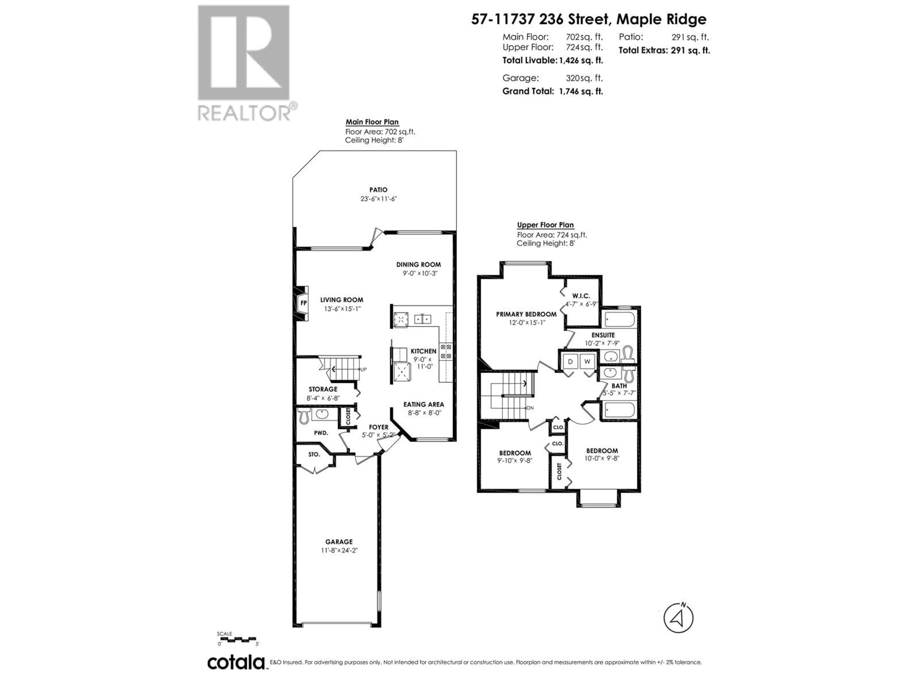 Floor plan for 57 - 11737 236 STREET, Maple Ridge British Columbia V4R2E5