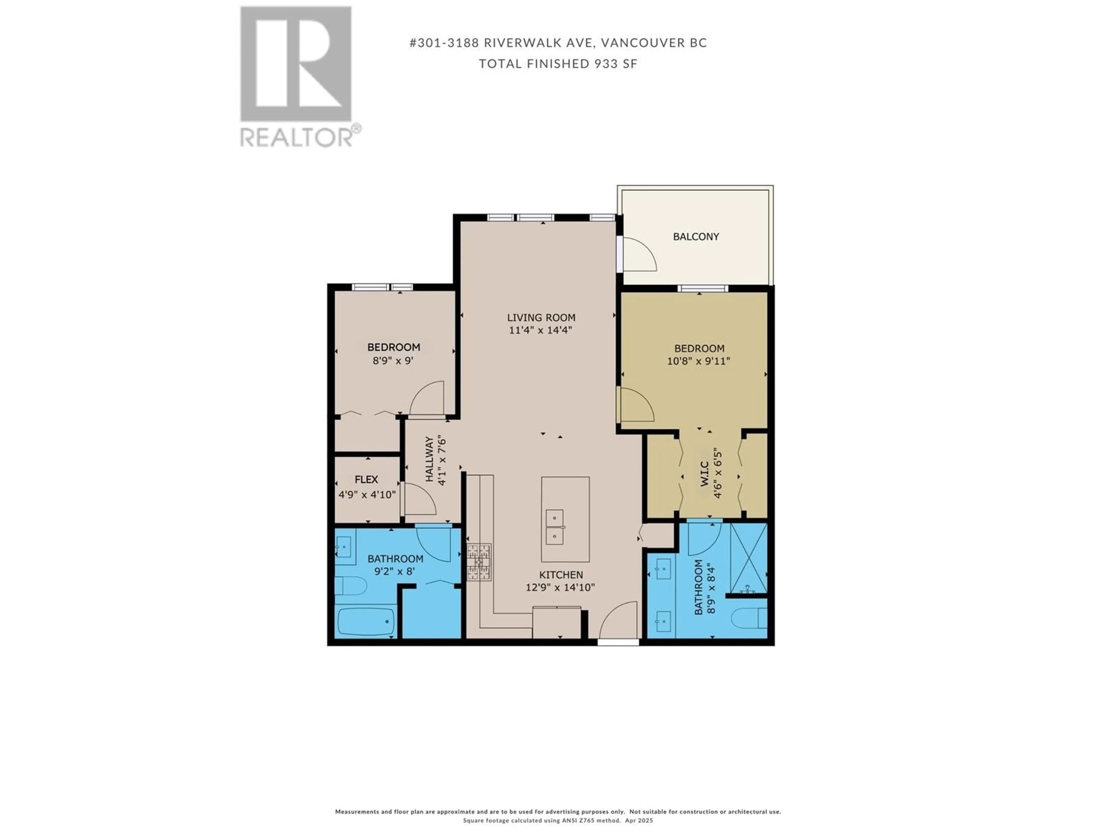 Floor plan for 301 - 3188 RIVERWALK AVENUE, Vancouver British Columbia V5S0E7