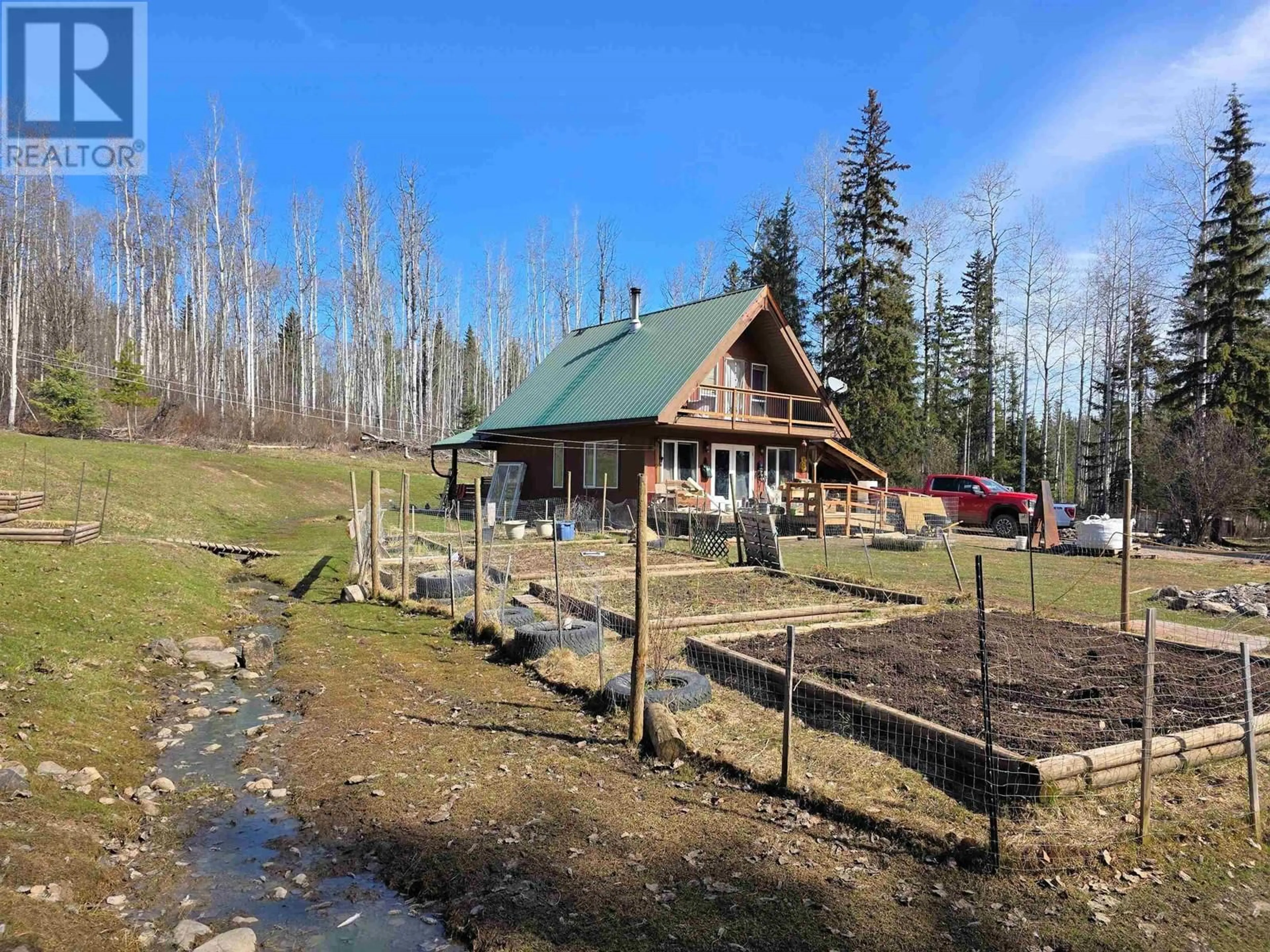 A pic from outside/outdoor area/front of a property/back of a property/a pic from drone, mountain view for 18715 GRANTHAM ROAD, Houston British Columbia V0J2X2