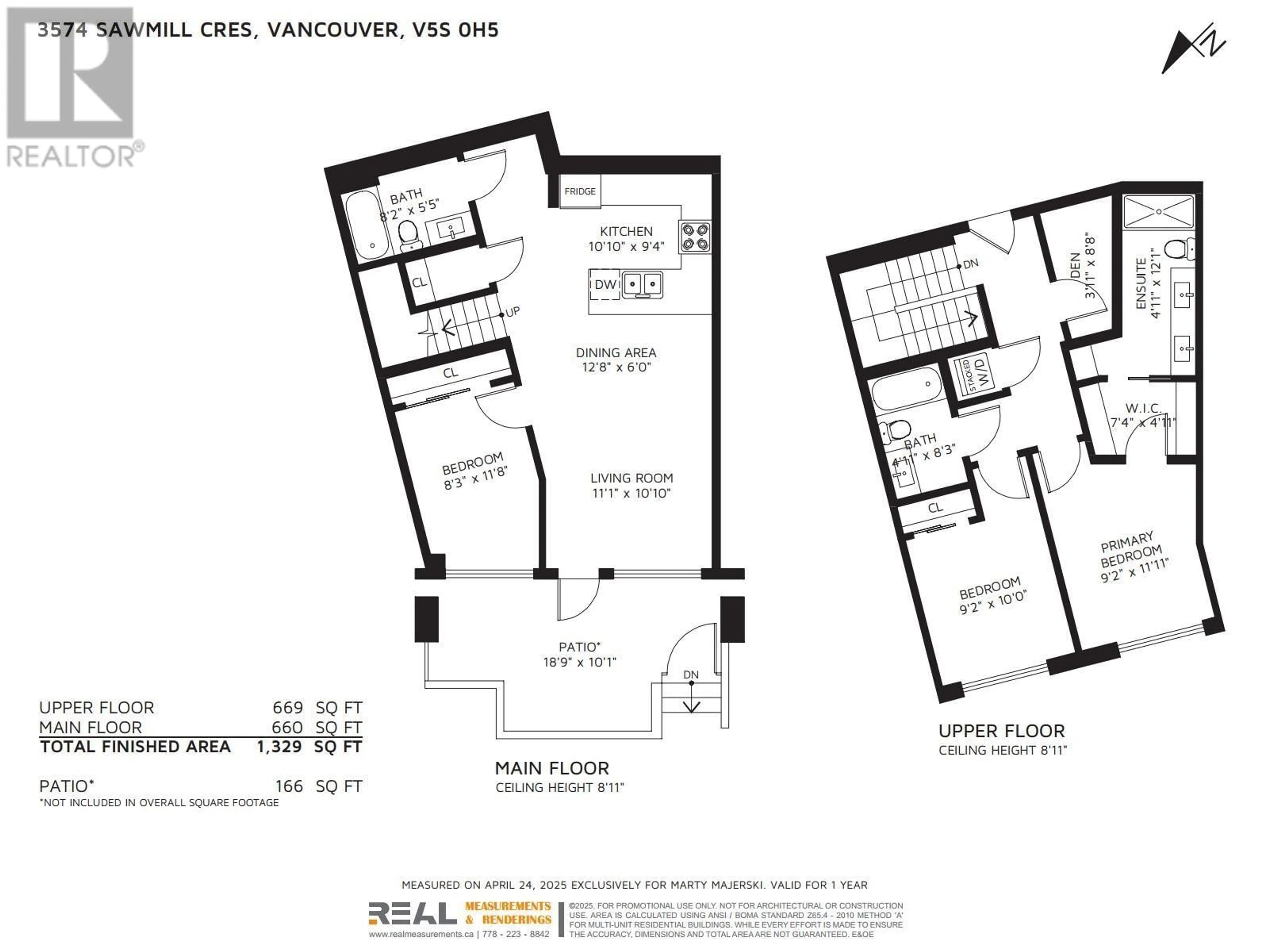 Floor plan for 3574 SAWMILL CRESCENT, Vancouver British Columbia V5S0H5