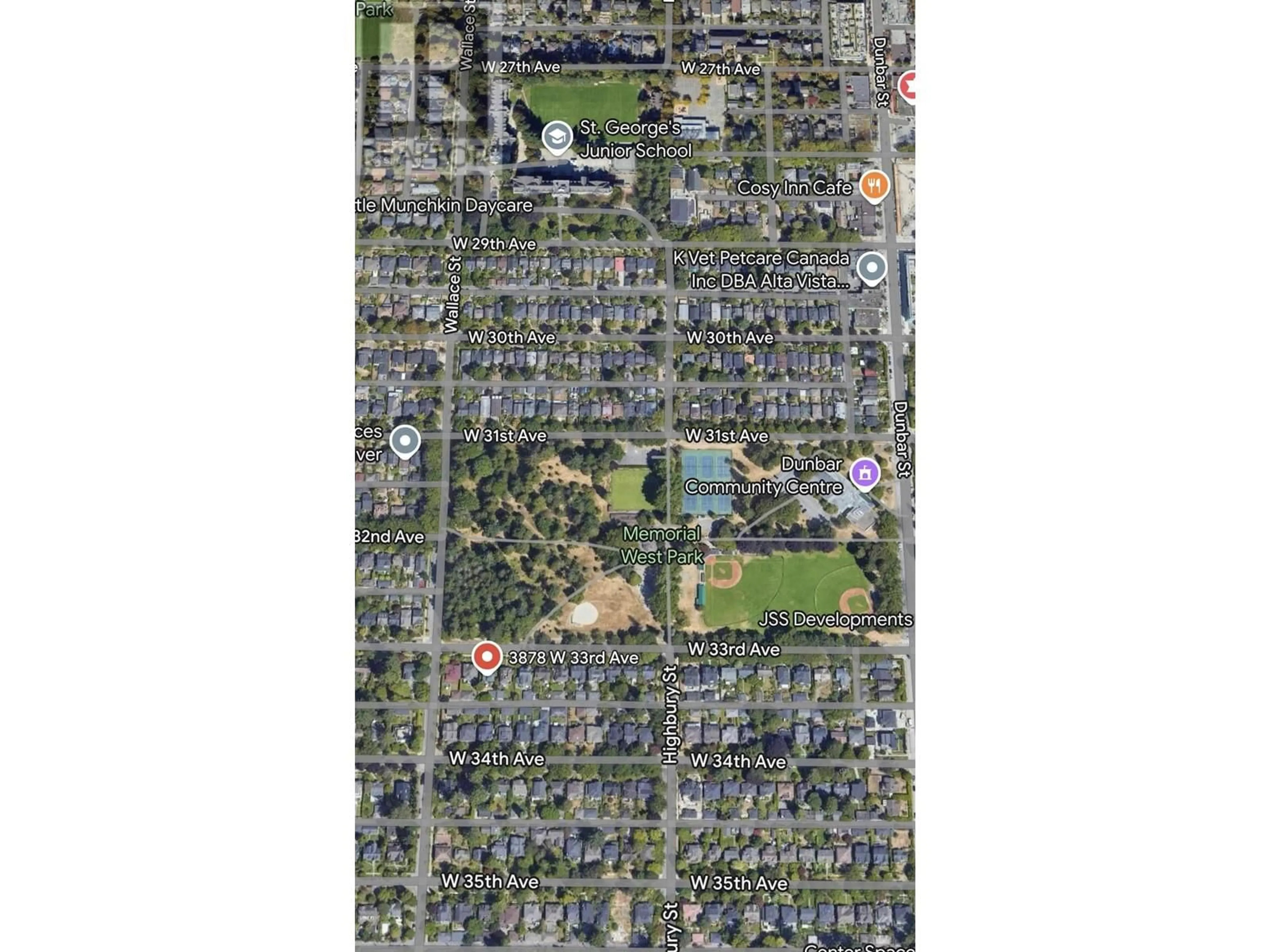 Picture of a map for 3878 33RD AVENUE, Vancouver British Columbia V6N2H6