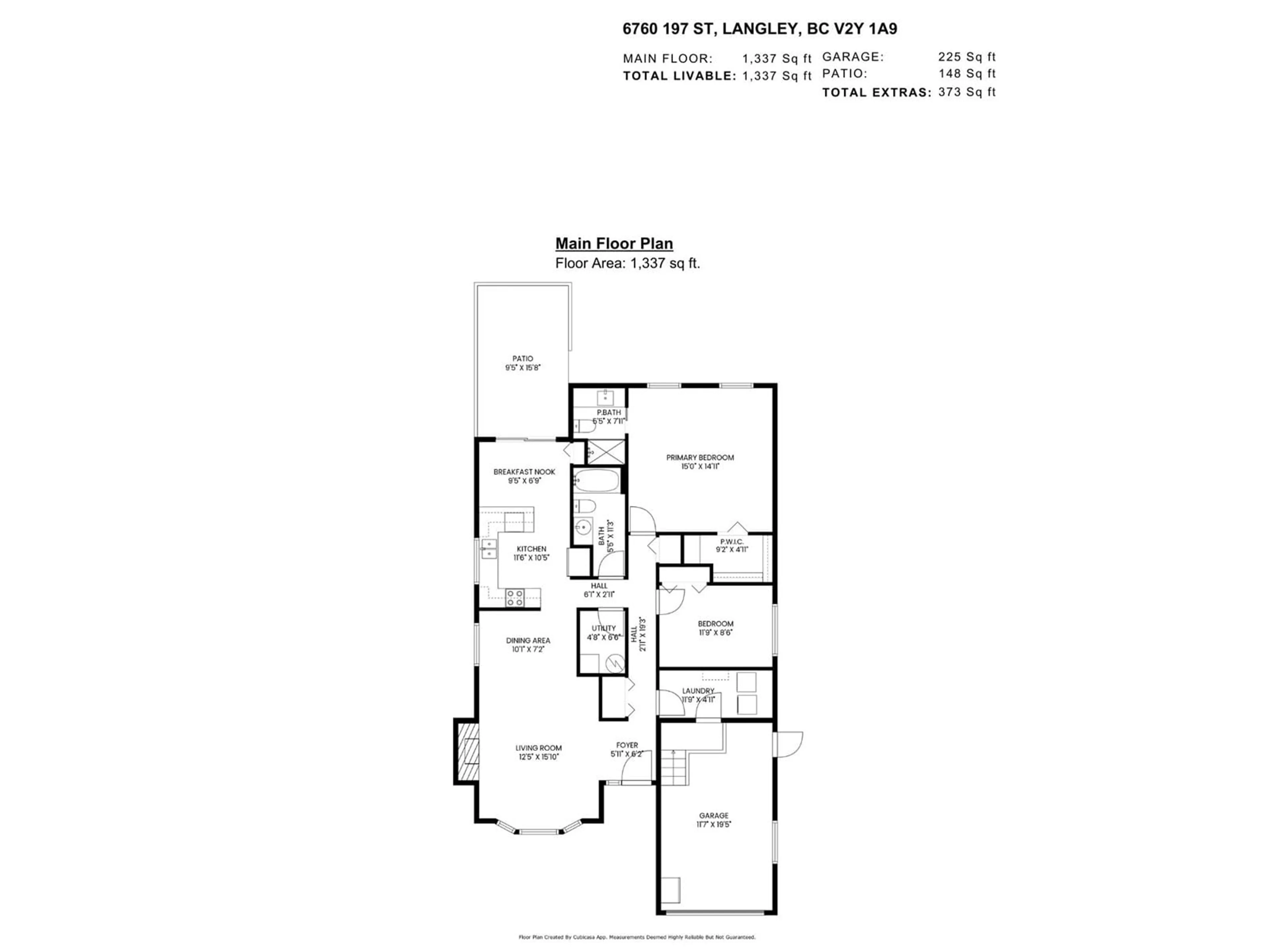 Floor plan for 6760 197, Langley British Columbia V2Y1A9