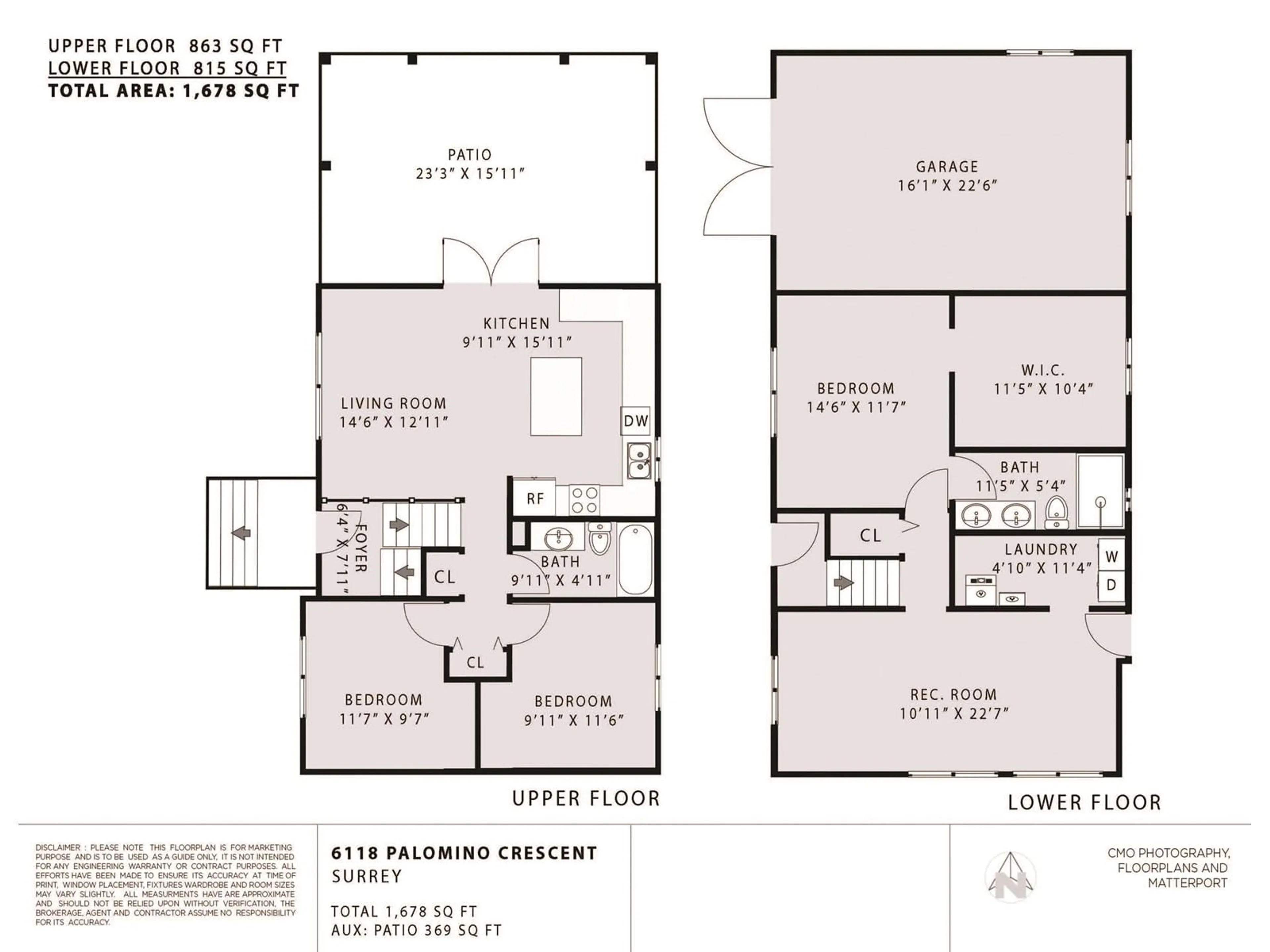 Floor plan for 6118 PALOMINO, Surrey British Columbia V3S5B6