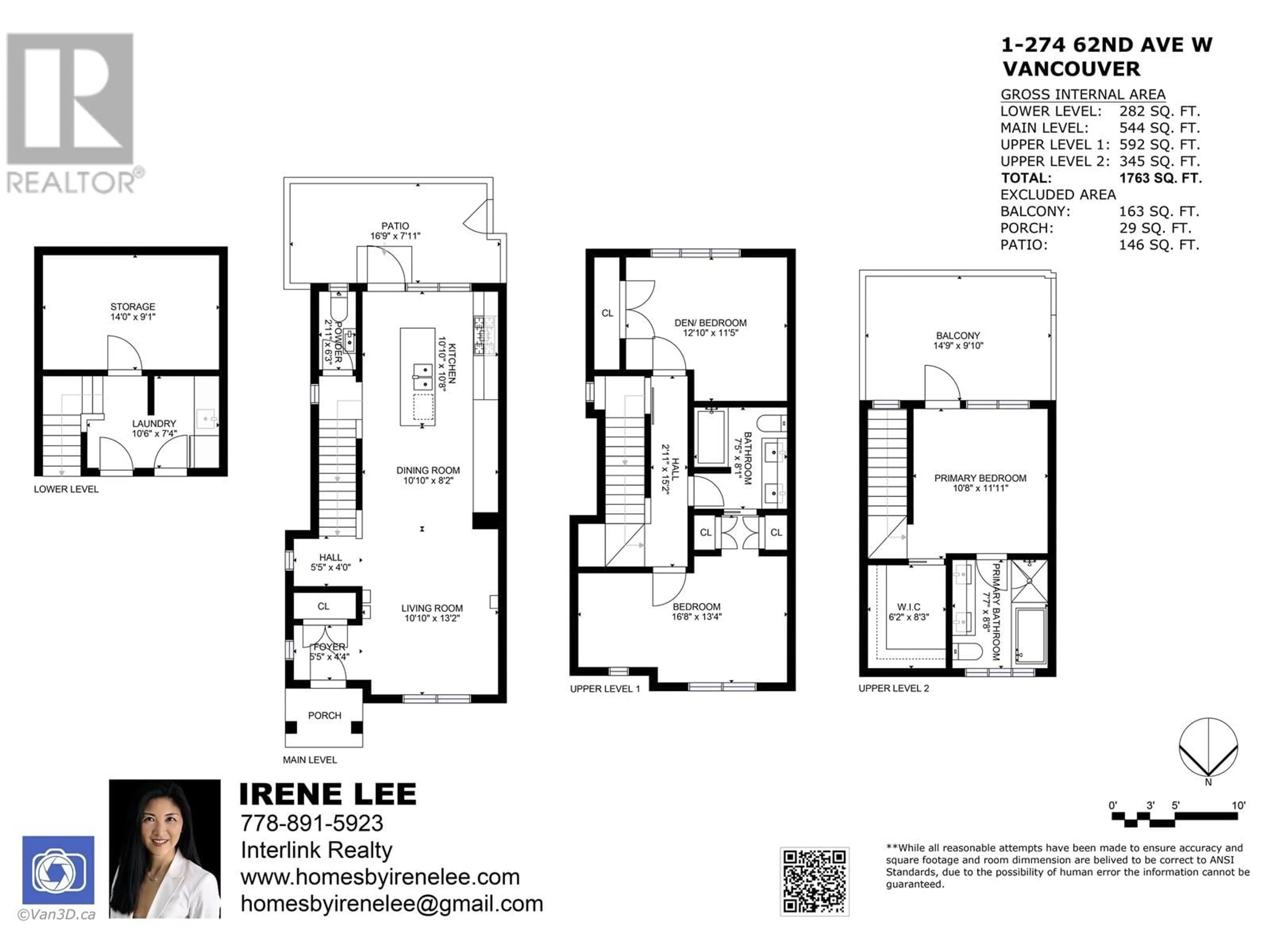 Floor plan for 1 - 274 62ND AVENUE, Vancouver British Columbia V5X0H1