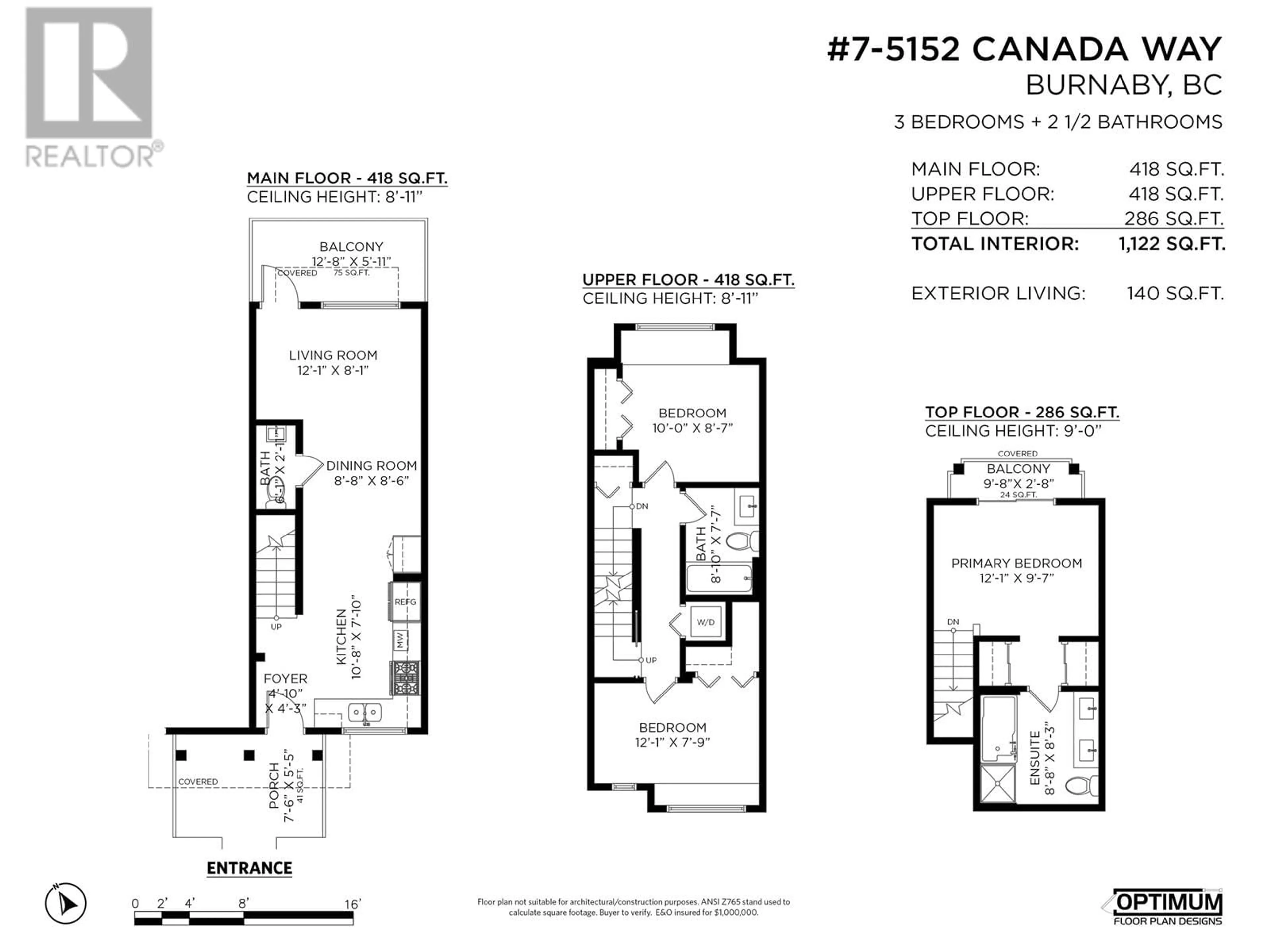 Floor plan for 7 - 5152 CANADA WAY, Burnaby British Columbia V5E0C3