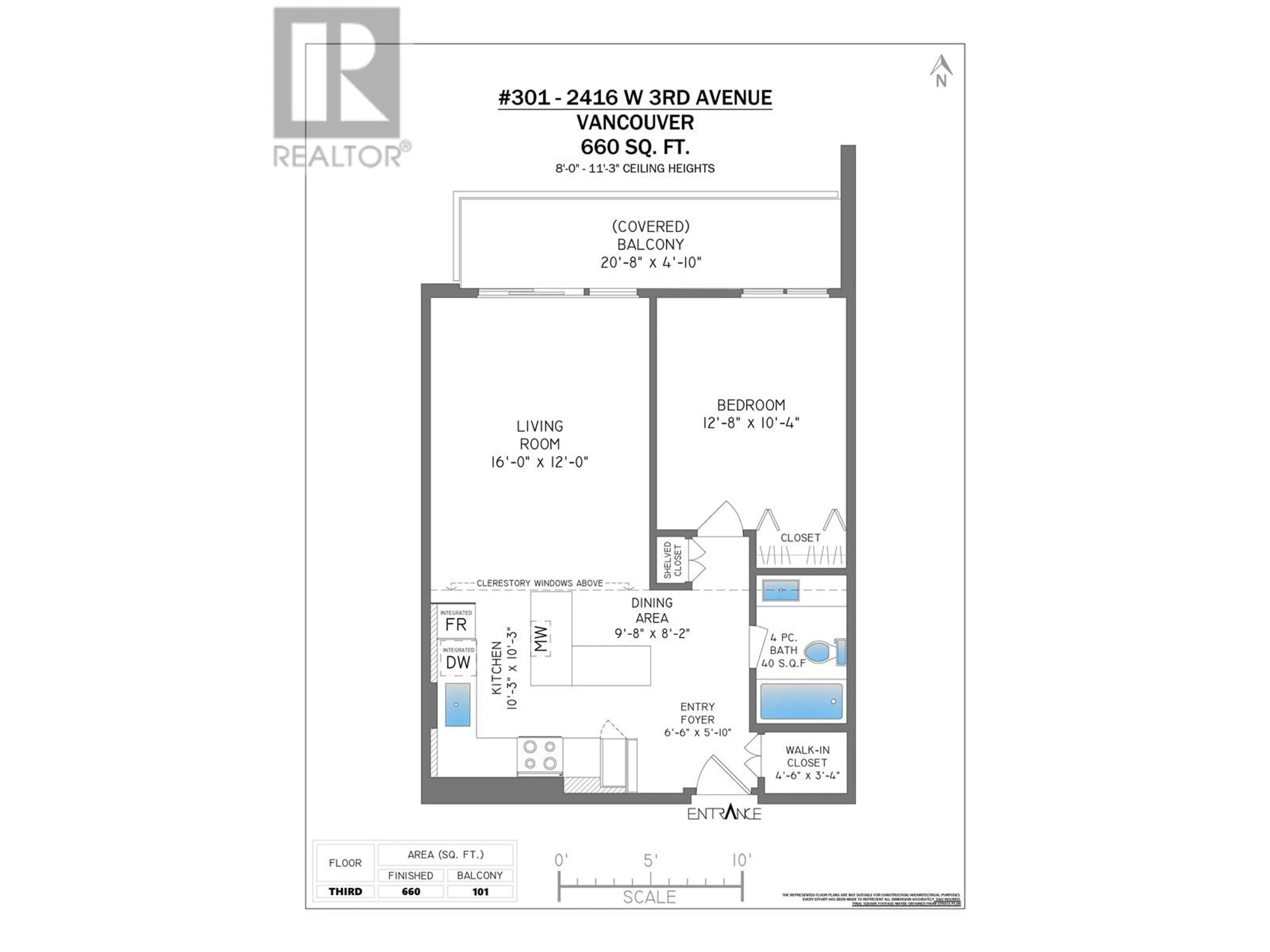 Floor plan for 301 - 2416 3RD AVENUE, Vancouver British Columbia V6K1L8