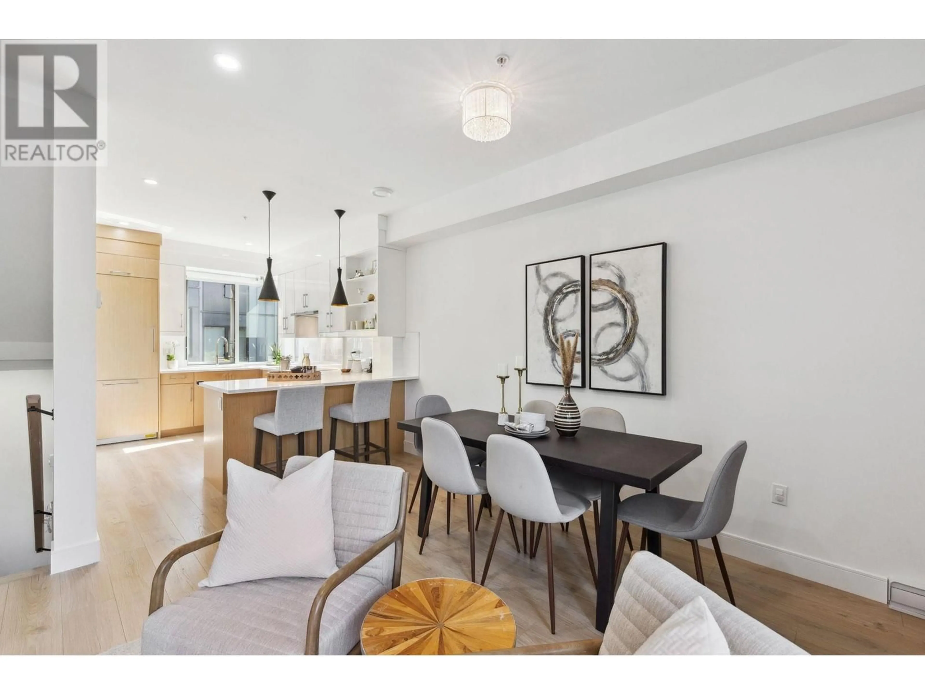 Open concept kitchen, wood/laminate floor for 207 - 7131 17TH AVENUE, Burnaby British Columbia V3N1K8