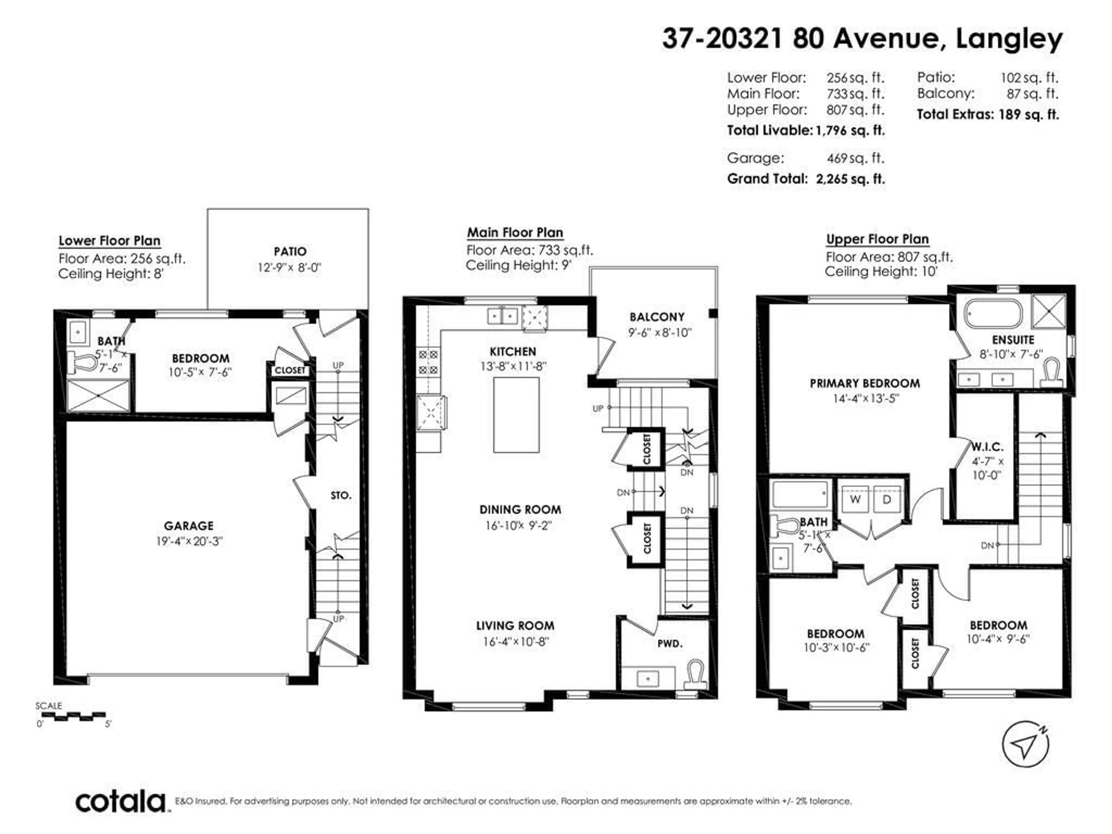 Floor plan for 37 - 20321 80, Langley British Columbia V2Y3S3