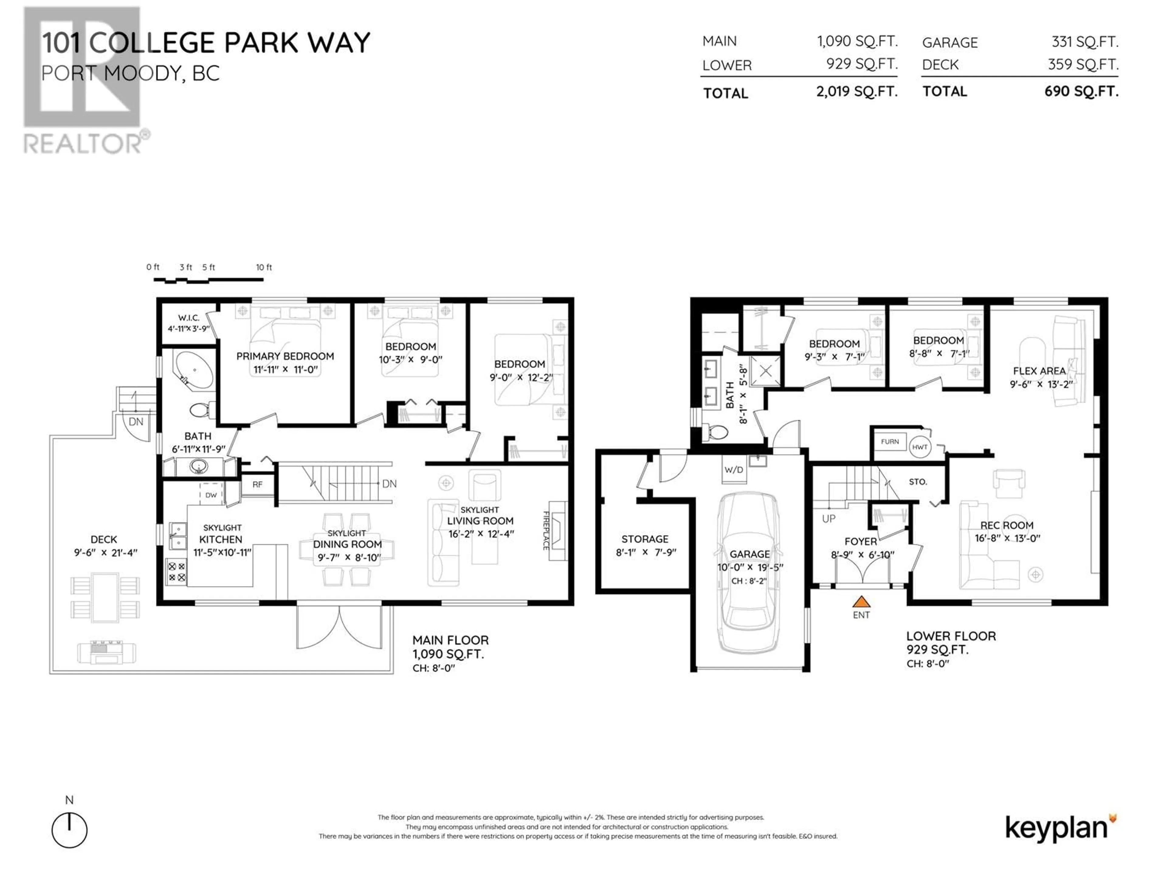 Floor plan for 101 COLLEGE PARK WAY, Port Moody British Columbia V3H1S5