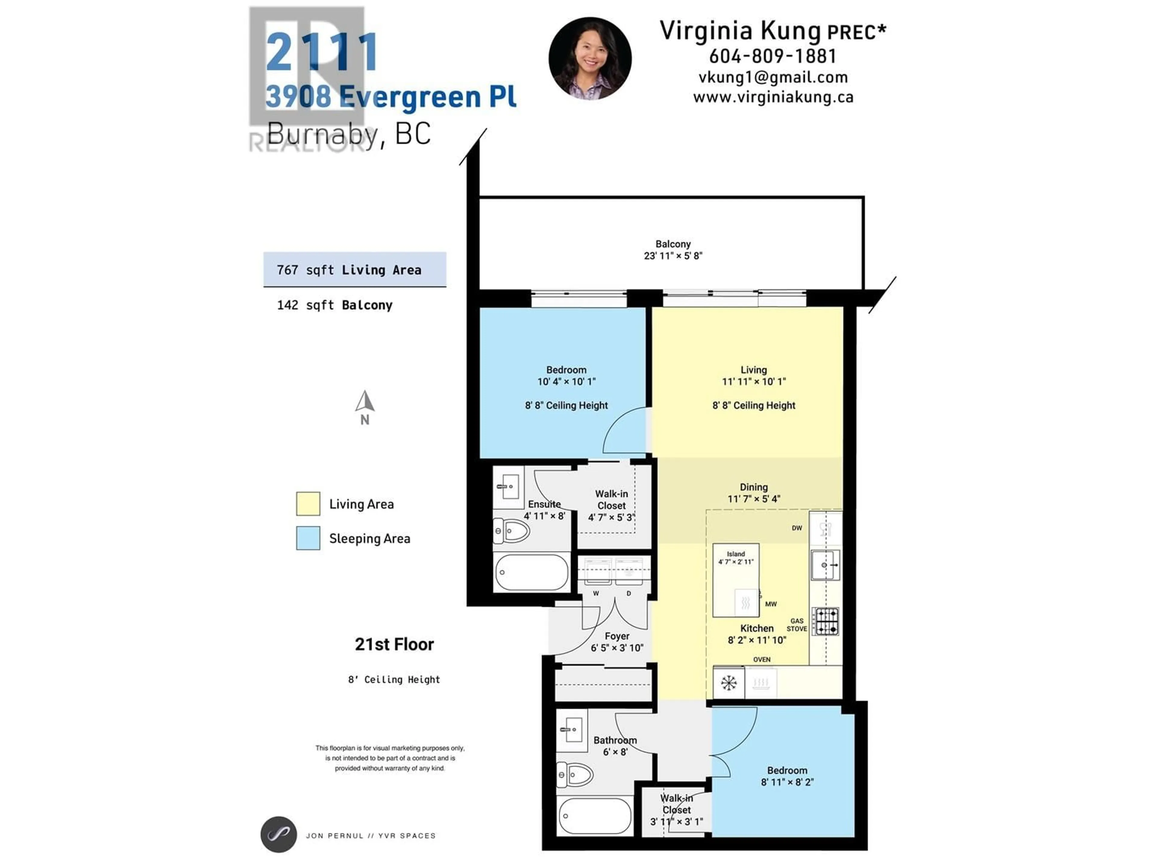 Floor plan for 2111 - 3809 EVERGREEN PLACE, Burnaby British Columbia V3J0M1