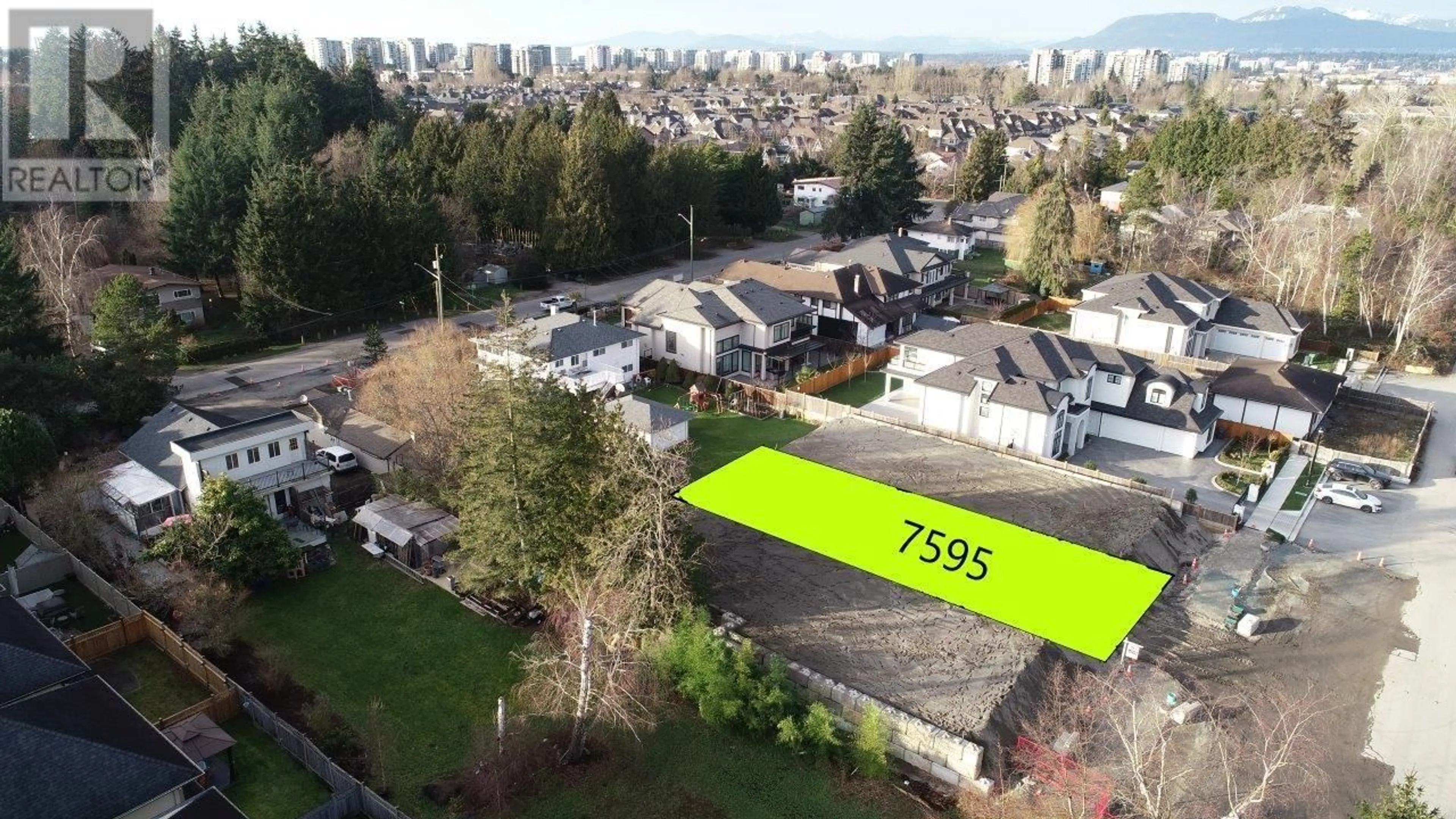 A pic from outside/outdoor area/front of a property/back of a property/a pic from drone, street for 7595 ARMSTRONG STREET, Richmond British Columbia V0V0V0
