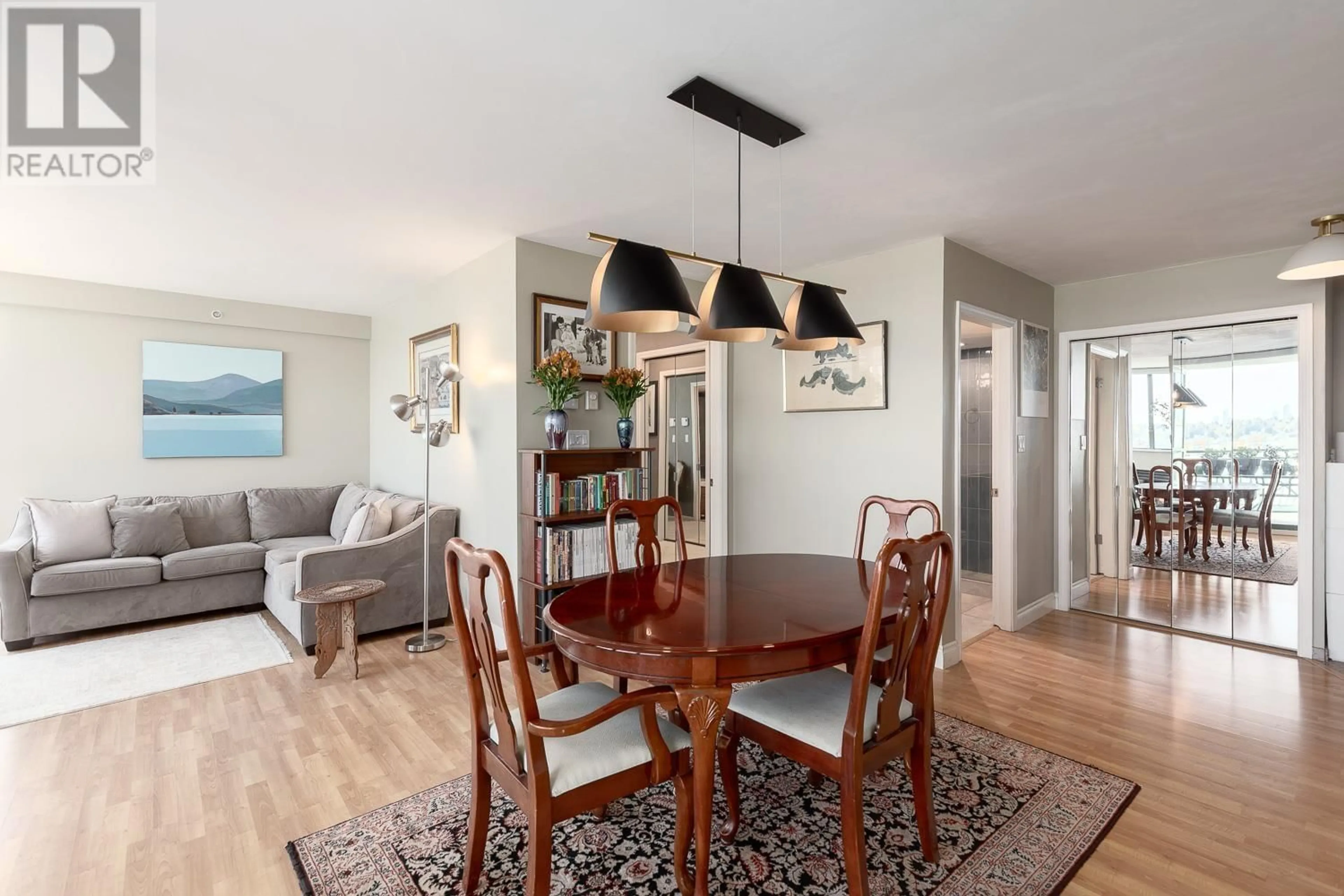 Dining room, wood/laminate floor for 805 - 1188 QUEBEC STREET, Vancouver British Columbia V6A4B3
