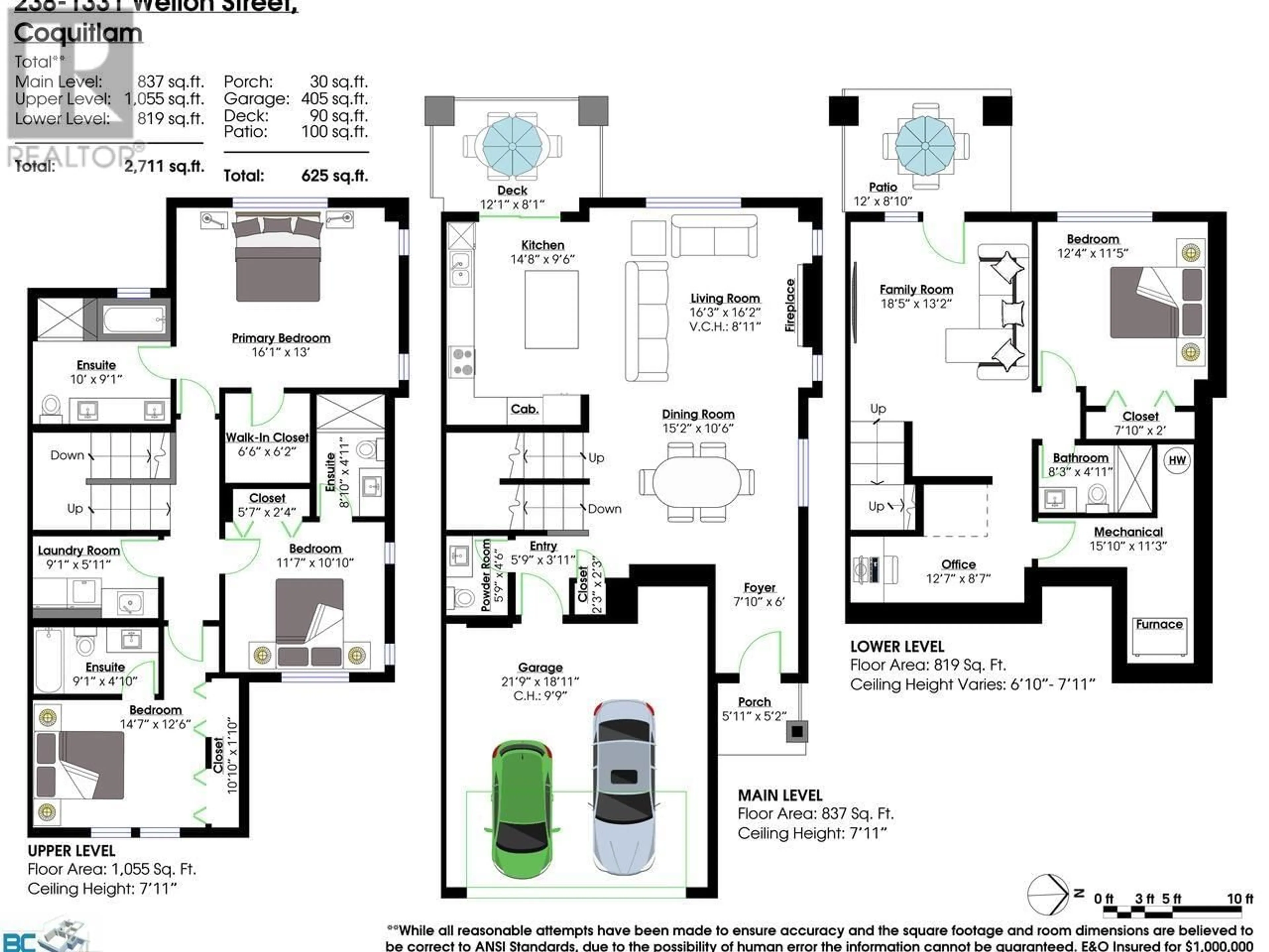 Floor plan for 238 - 1331 WELLON STREET, Coquitlam British Columbia V3E0V2