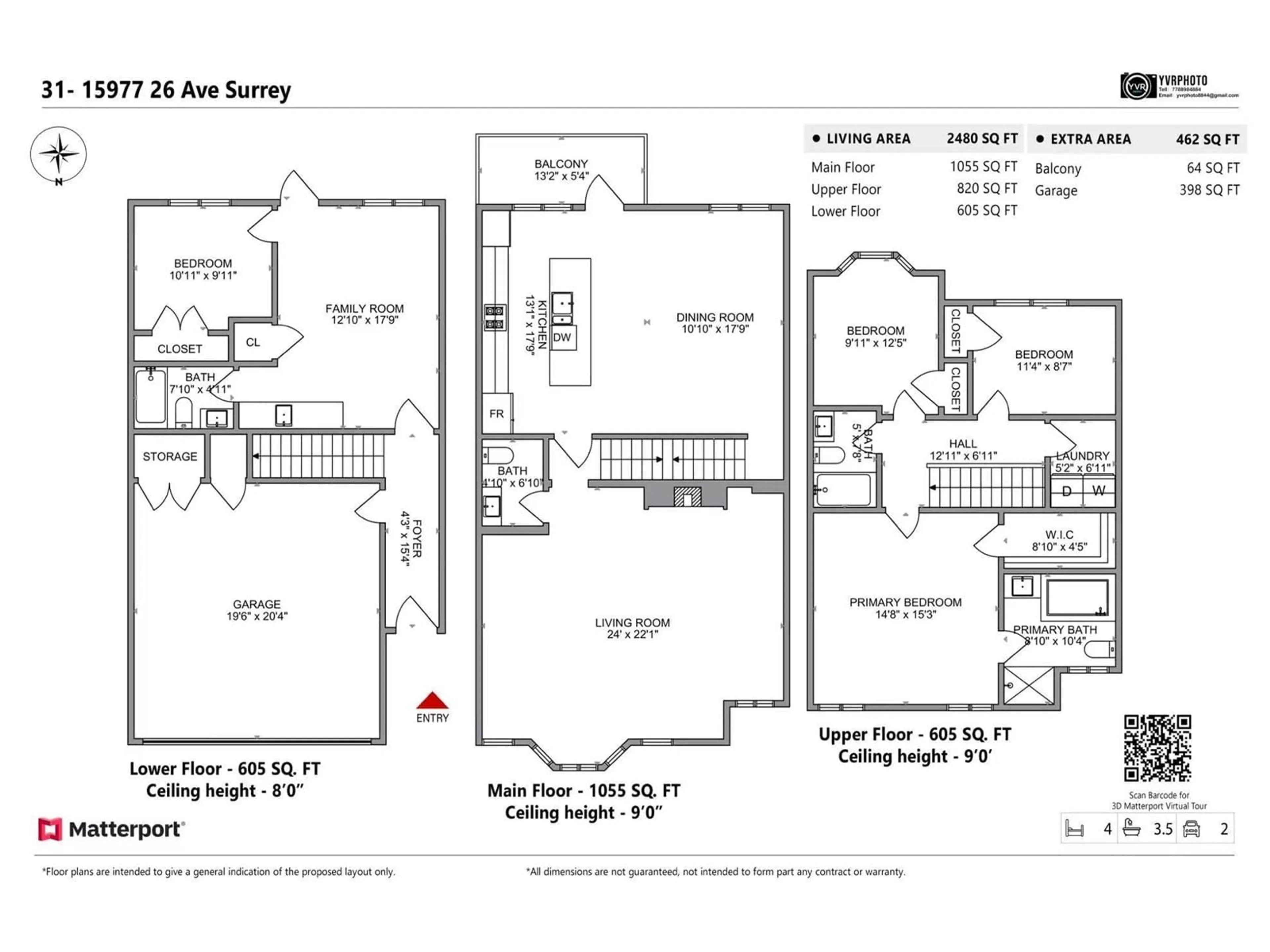 Floor plan for 31 - 15977 26, Surrey British Columbia V3Z2W7