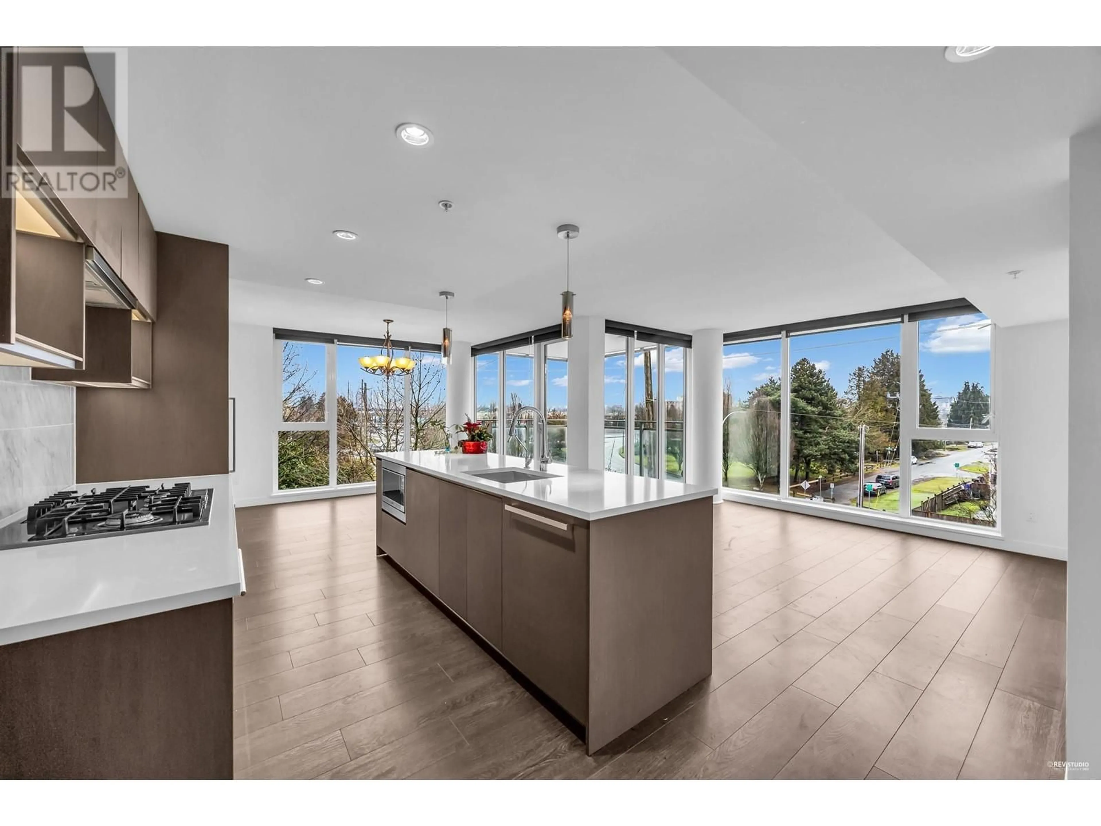 Open concept kitchen, ceramic/tile floor for 516 - 8988 PATTERSON ROAD, Richmond British Columbia V6X0R2