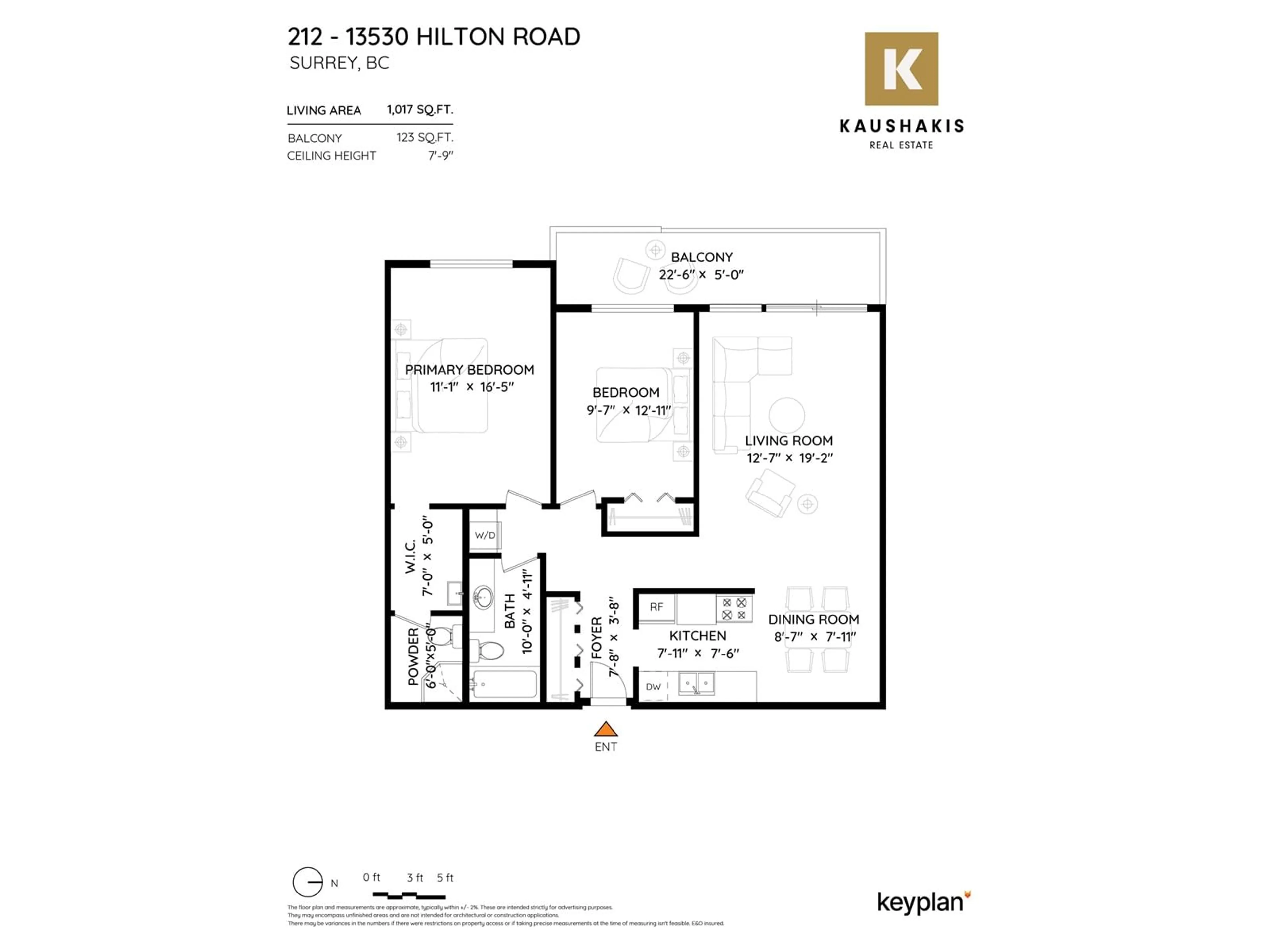 Floor plan for 212 - 13530 HILTON, Surrey British Columbia V3R5J4