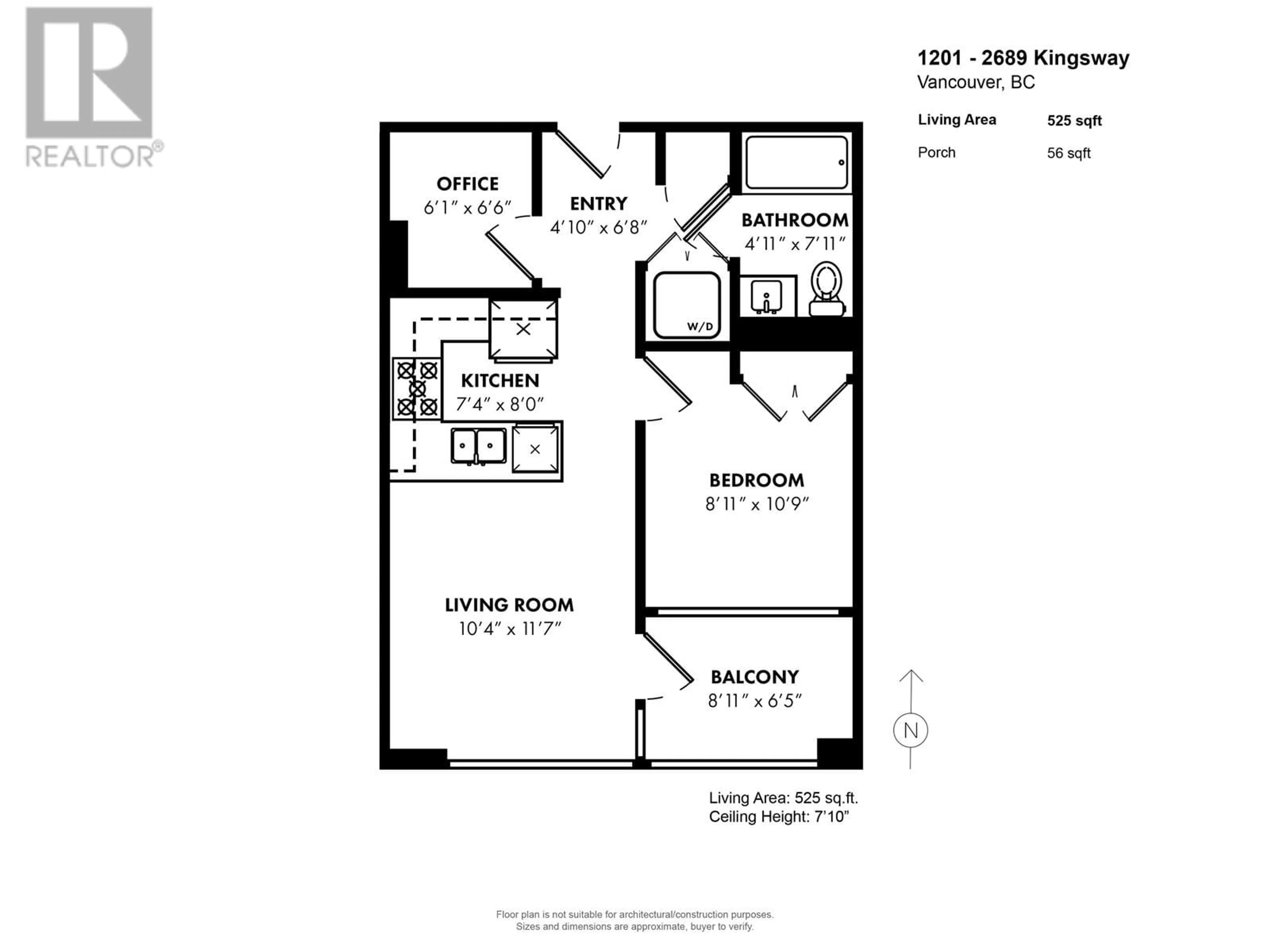 Floor plan for 1201 - 2689 KINGSWAY, Vancouver British Columbia V5R0C3