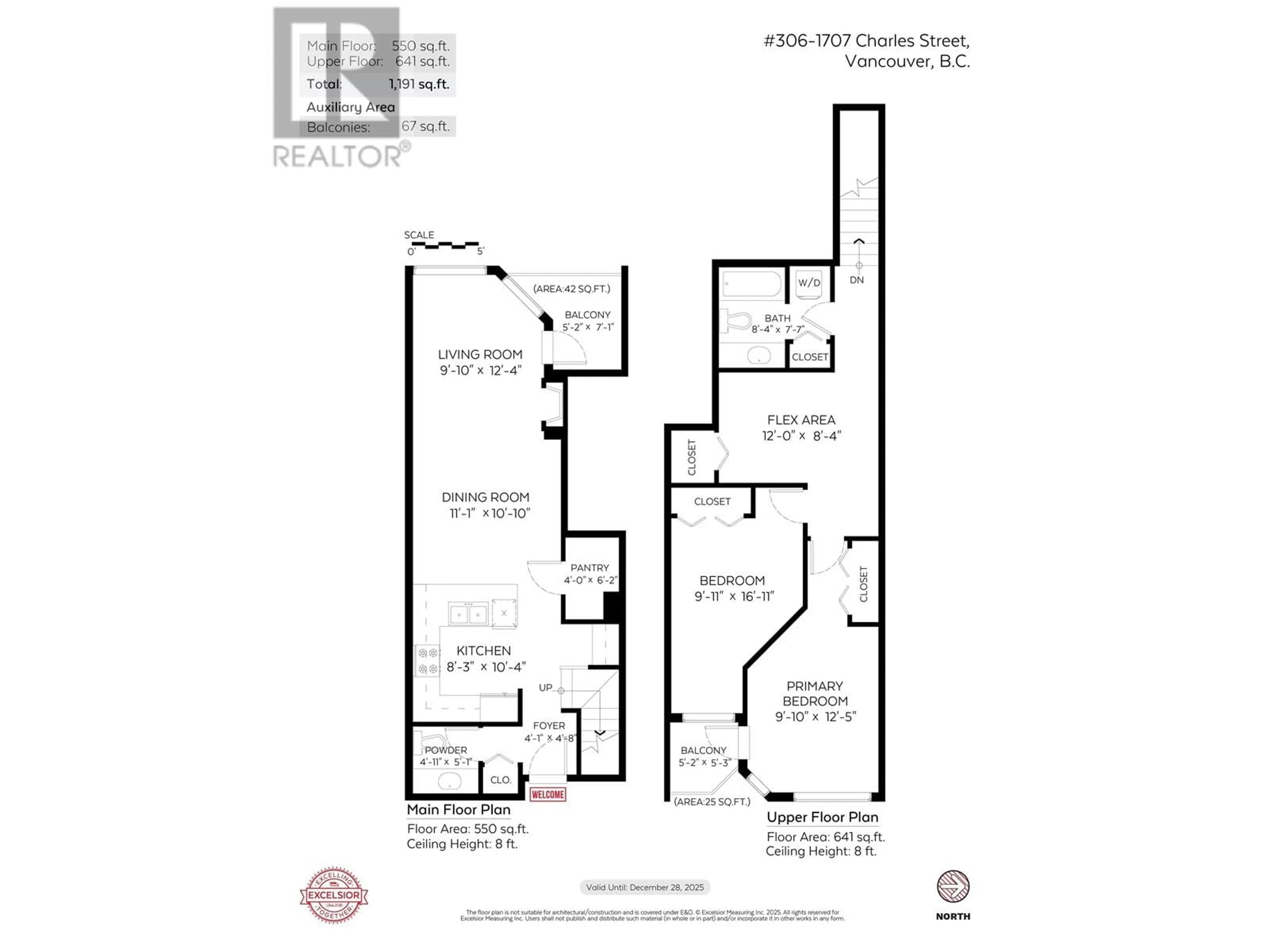 Floor plan for 306 - 1707 CHARLES STREET, Vancouver British Columbia V5L2T6