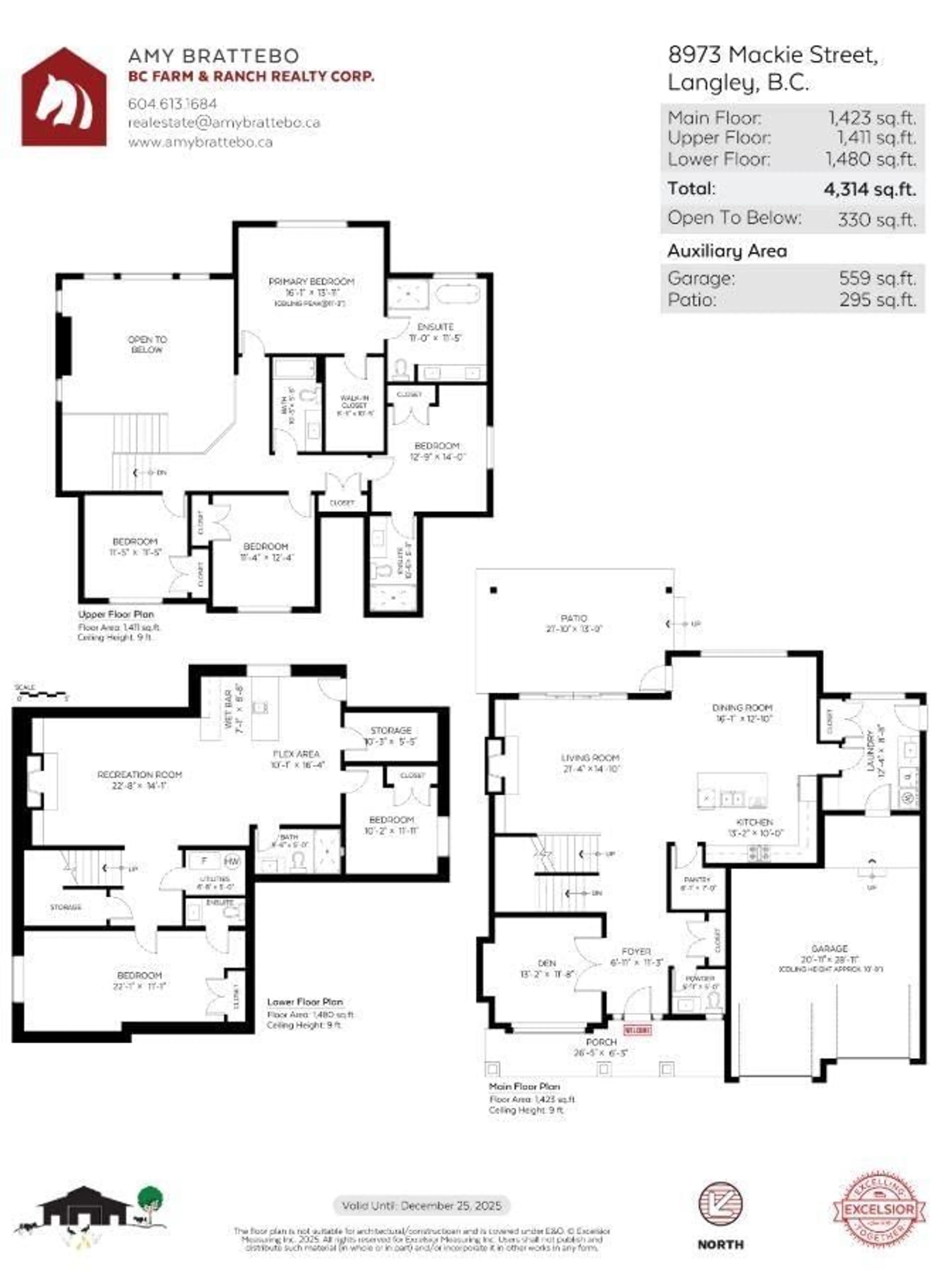 Floor plan for 8973 MACKIE, Langley British Columbia V1M2S2