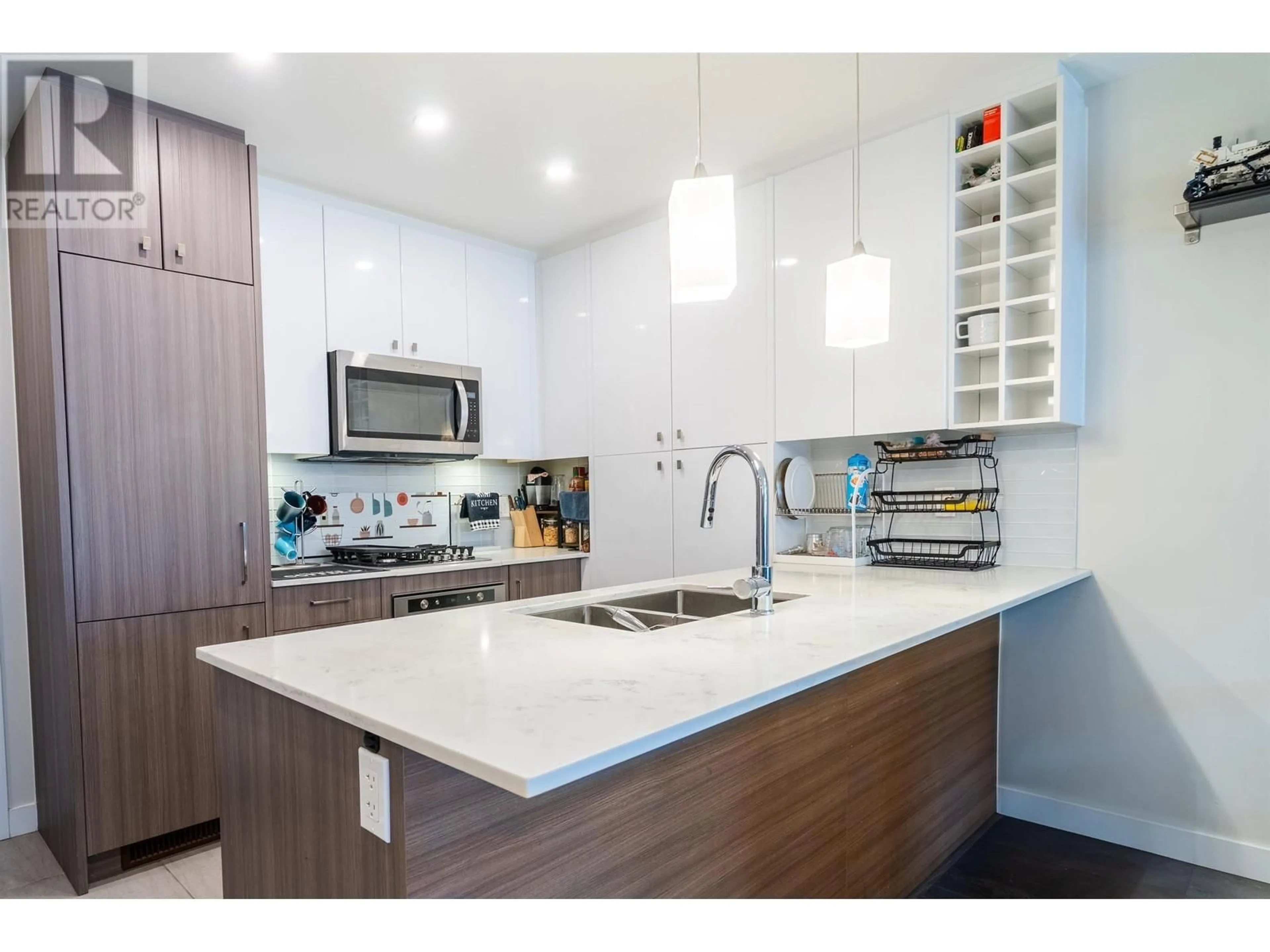 Contemporary kitchen, ceramic/tile floor for 305 - 23233 GILLEY ROAD, Richmond British Columbia V6V1E6