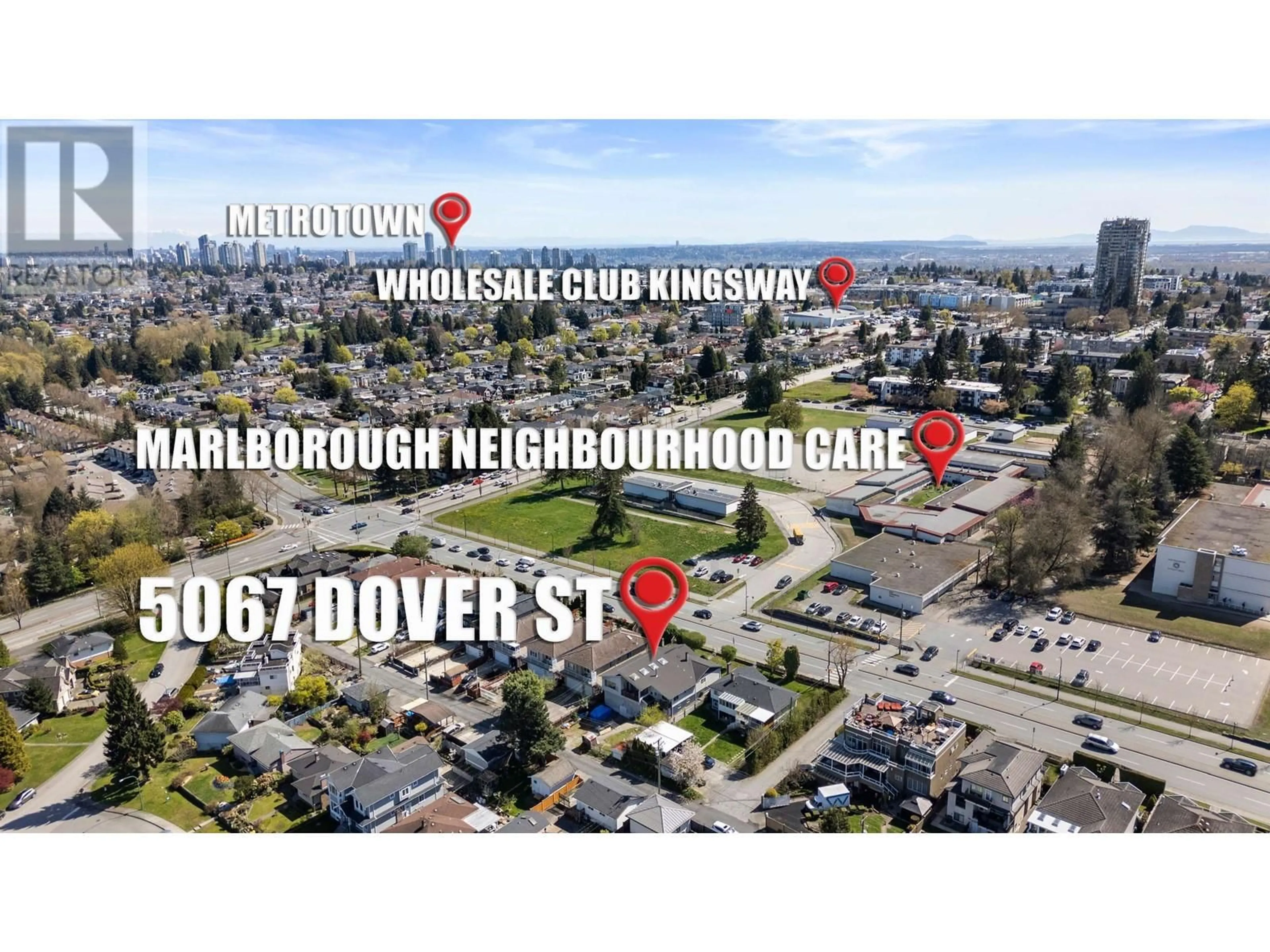 A pic from outside/outdoor area/front of a property/back of a property/a pic from drone, unknown for 5067 DOVER STREET, Burnaby British Columbia V5H1R4