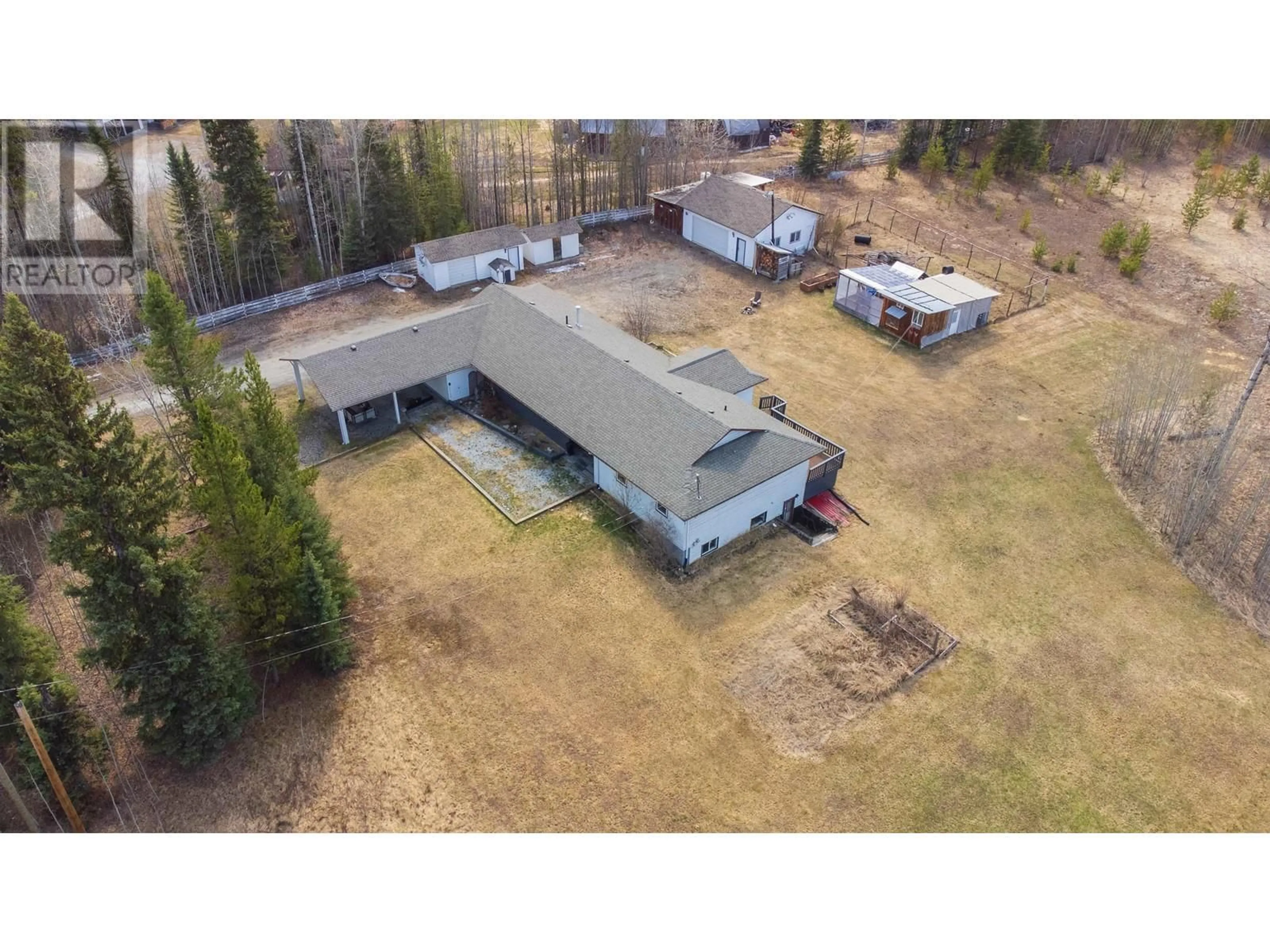 A pic from outside/outdoor area/front of a property/back of a property/a pic from drone, building for 11875 ELDON ROAD, Prince George British Columbia V2N5B7