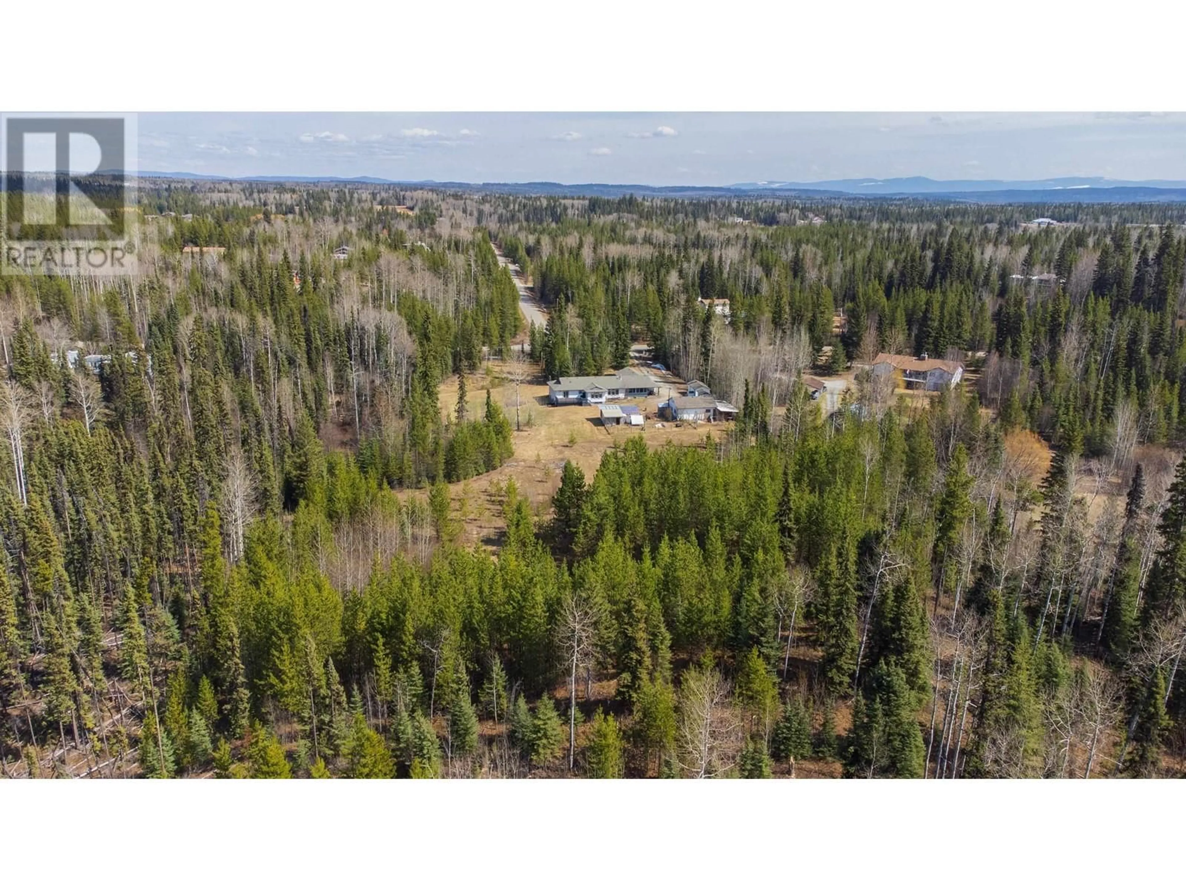 A pic from outside/outdoor area/front of a property/back of a property/a pic from drone, forest/trees view for 11875 ELDON ROAD, Prince George British Columbia V2N5B7