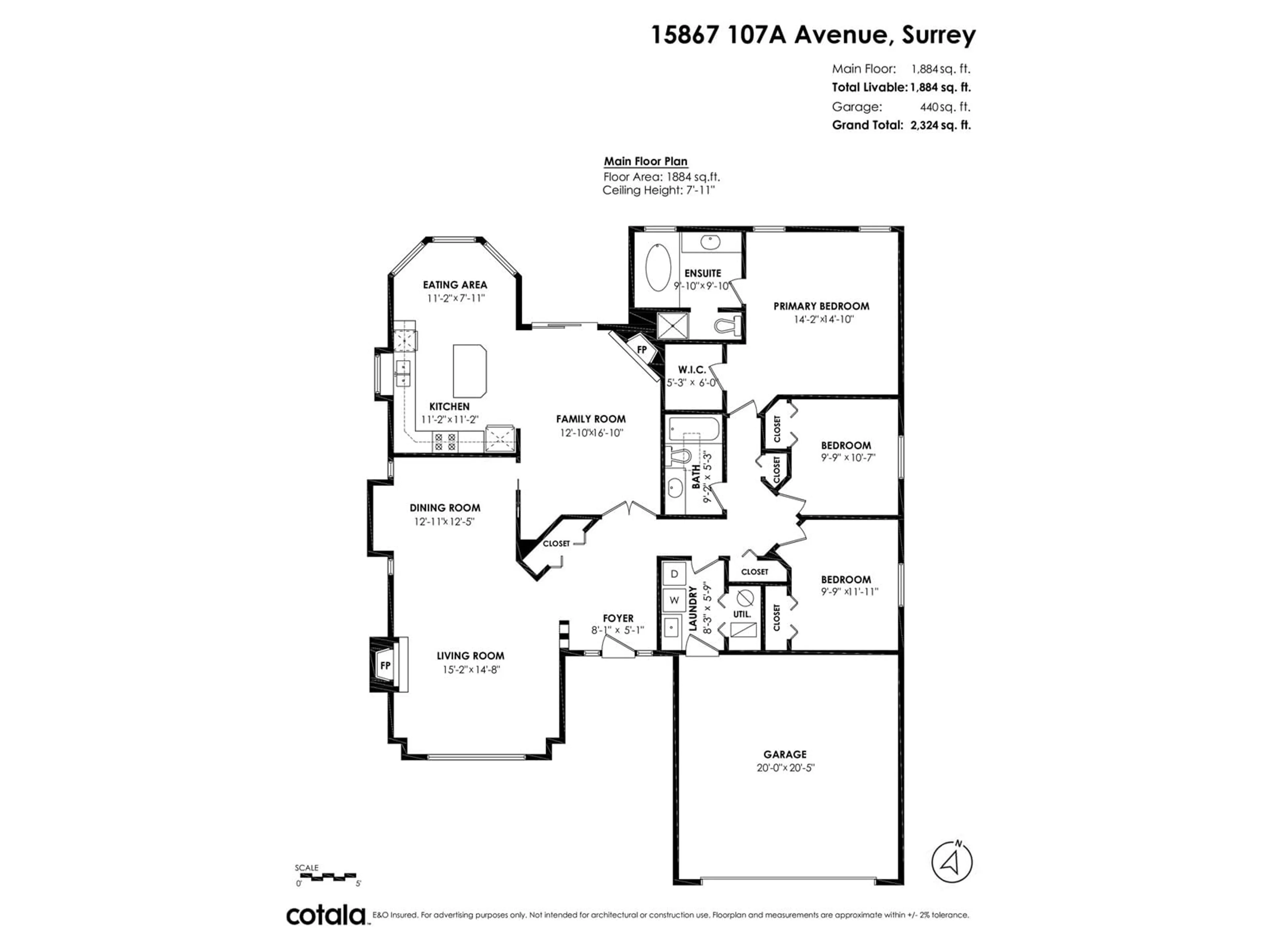 Floor plan for 15867 107A, Surrey British Columbia V4N1L1
