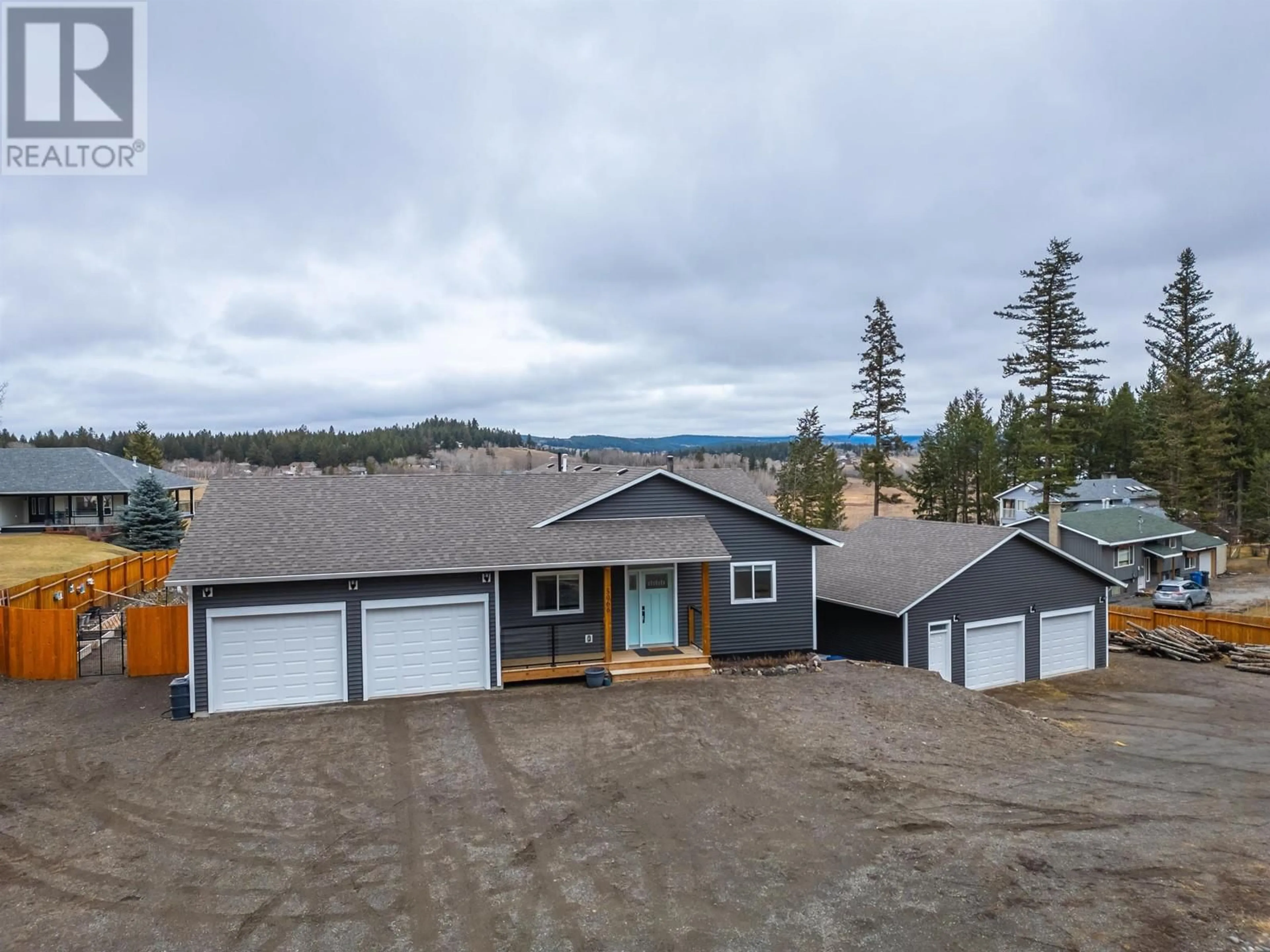 A pic from outside/outdoor area/front of a property/back of a property/a pic from drone, unknown for 5066 BLOCK DRIVE, 108 Mile Ranch British Columbia V0K2E0
