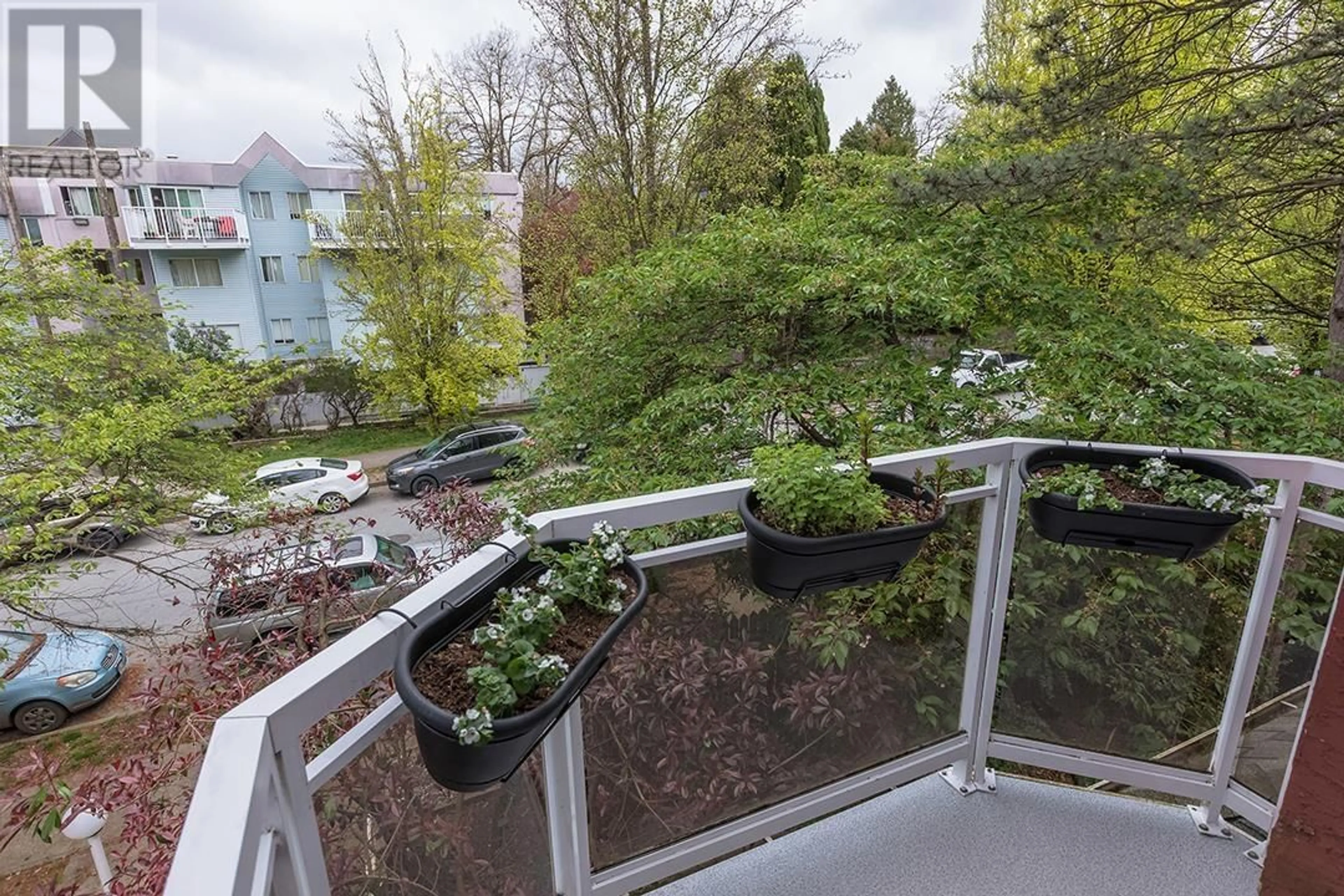 Balcony in the apartment, city buildings view from balcony for 301 - 1610 5TH AVENUE, Vancouver British Columbia V5N1L7