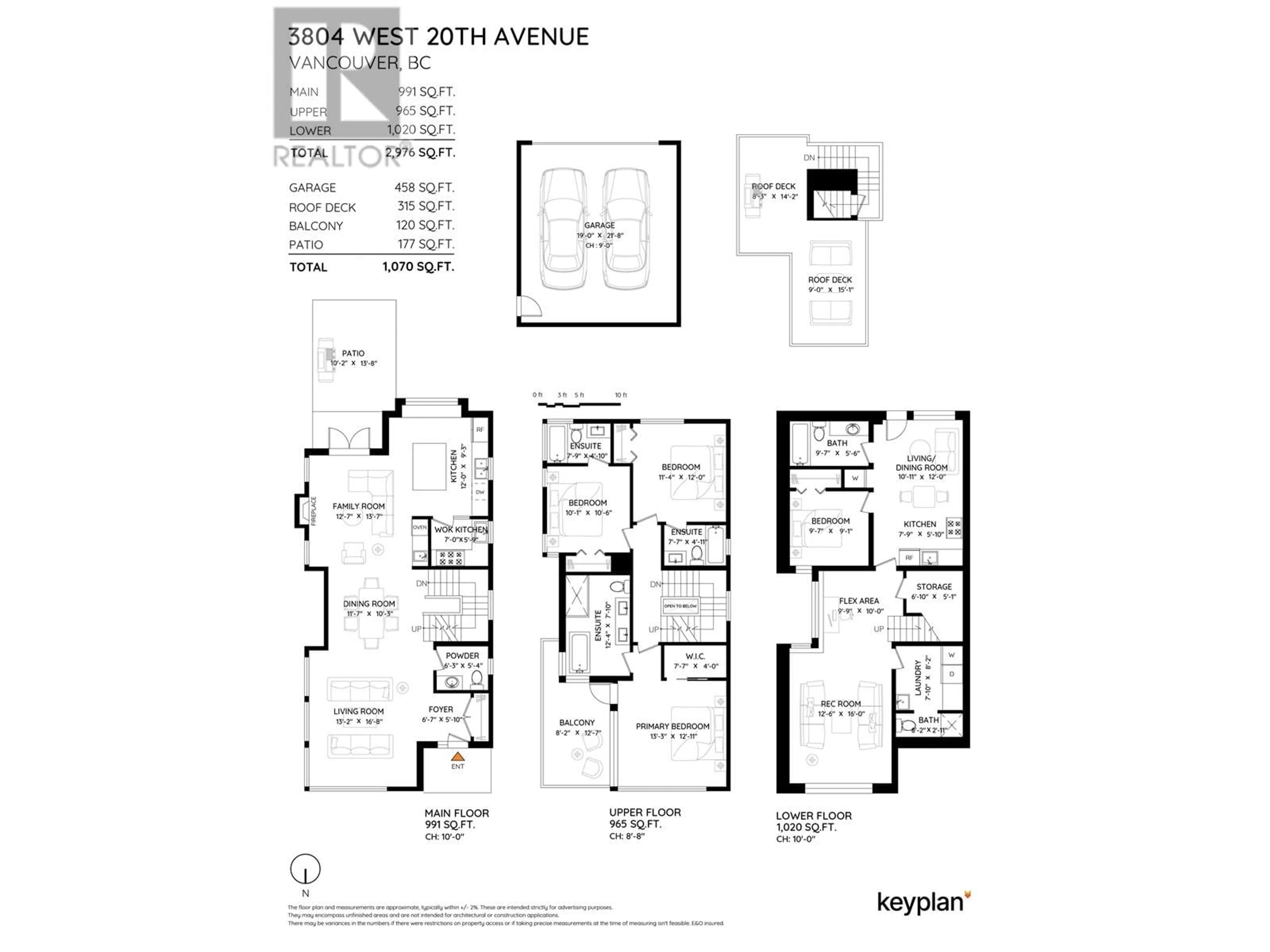 Floor plan for 3804 20TH AVENUE, Vancouver British Columbia V6S1G2
